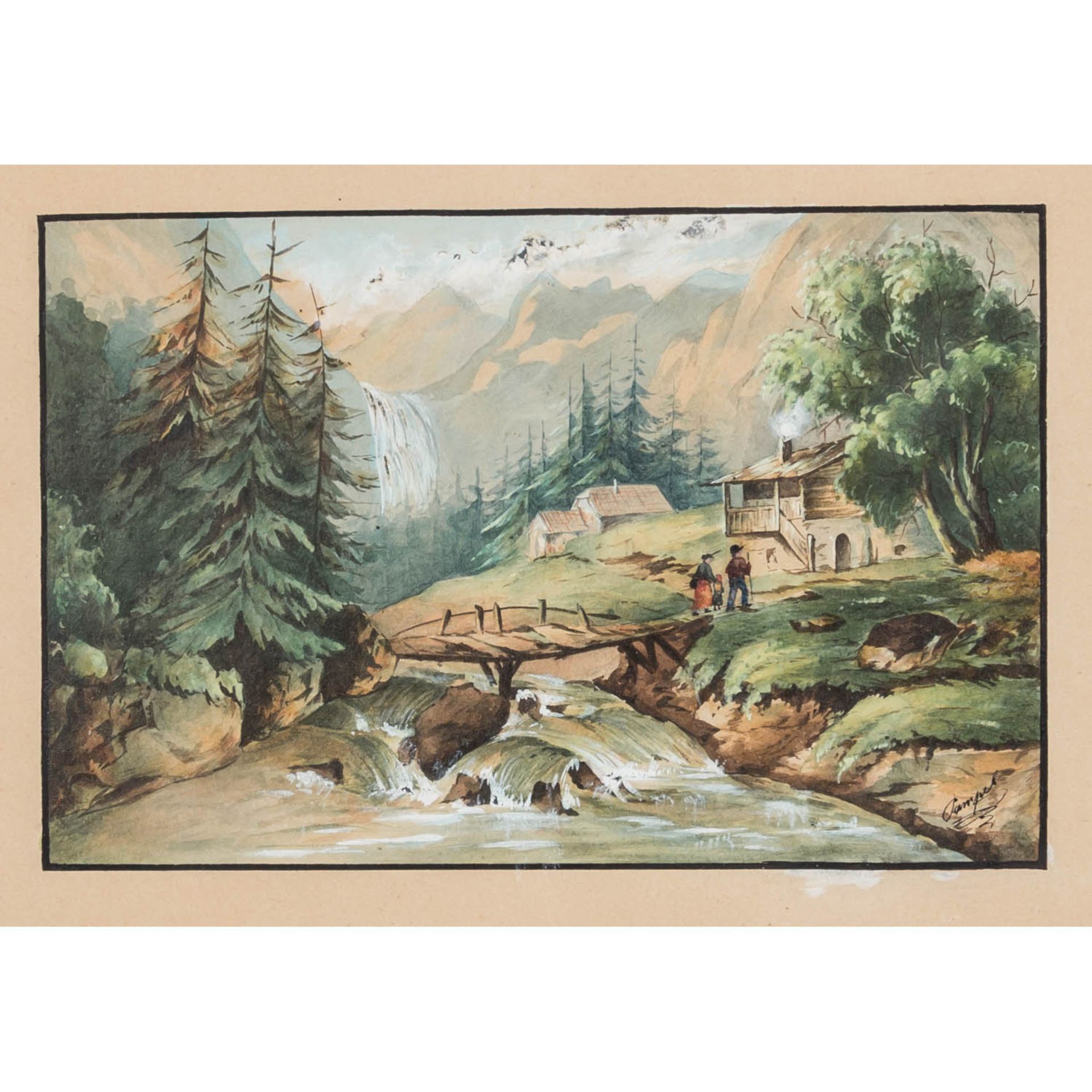 PAMPEL, HERMANN (1867-1935; Prof.), "Alpental", 