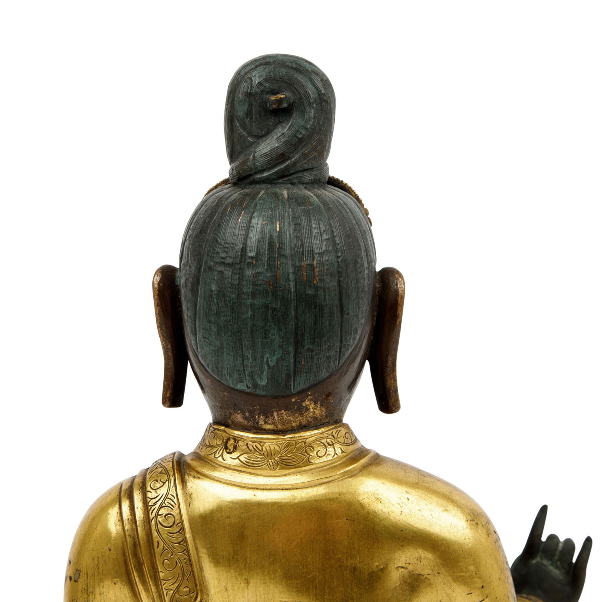 Museale Guanyin aus feuervergoldeter Bronze. SINOTIBETISCH. 18./19. Jh. - Bild 7 aus 9