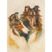 TIERMALER DES 20. Jh. „ZWEI COLLIES“,