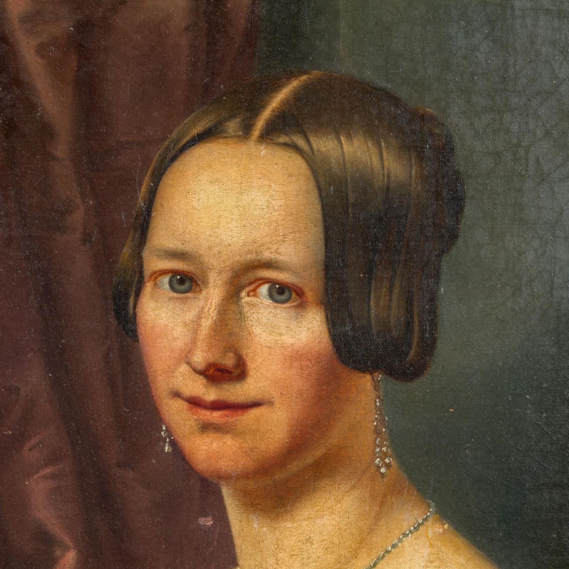 BILDNISMALER/IN 19. Jh., "Halbportrait einer Dame", wohl Wilhelmine Schröder-Devrient, - Image 3 of 9