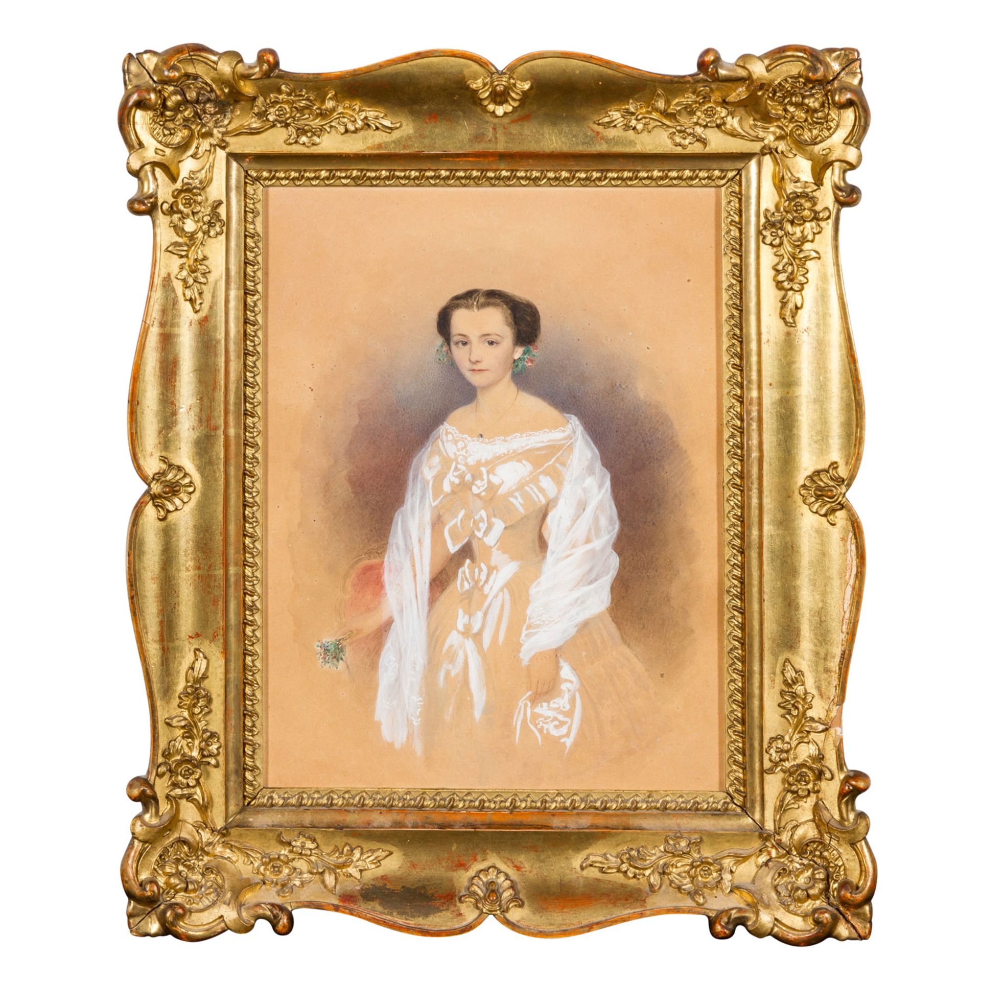 ZUGESCHRIEBEN DAFFINGER, MORITZ MICHAEL (1790-1849), Portrait einer jungen Braut, - Image 2 of 6