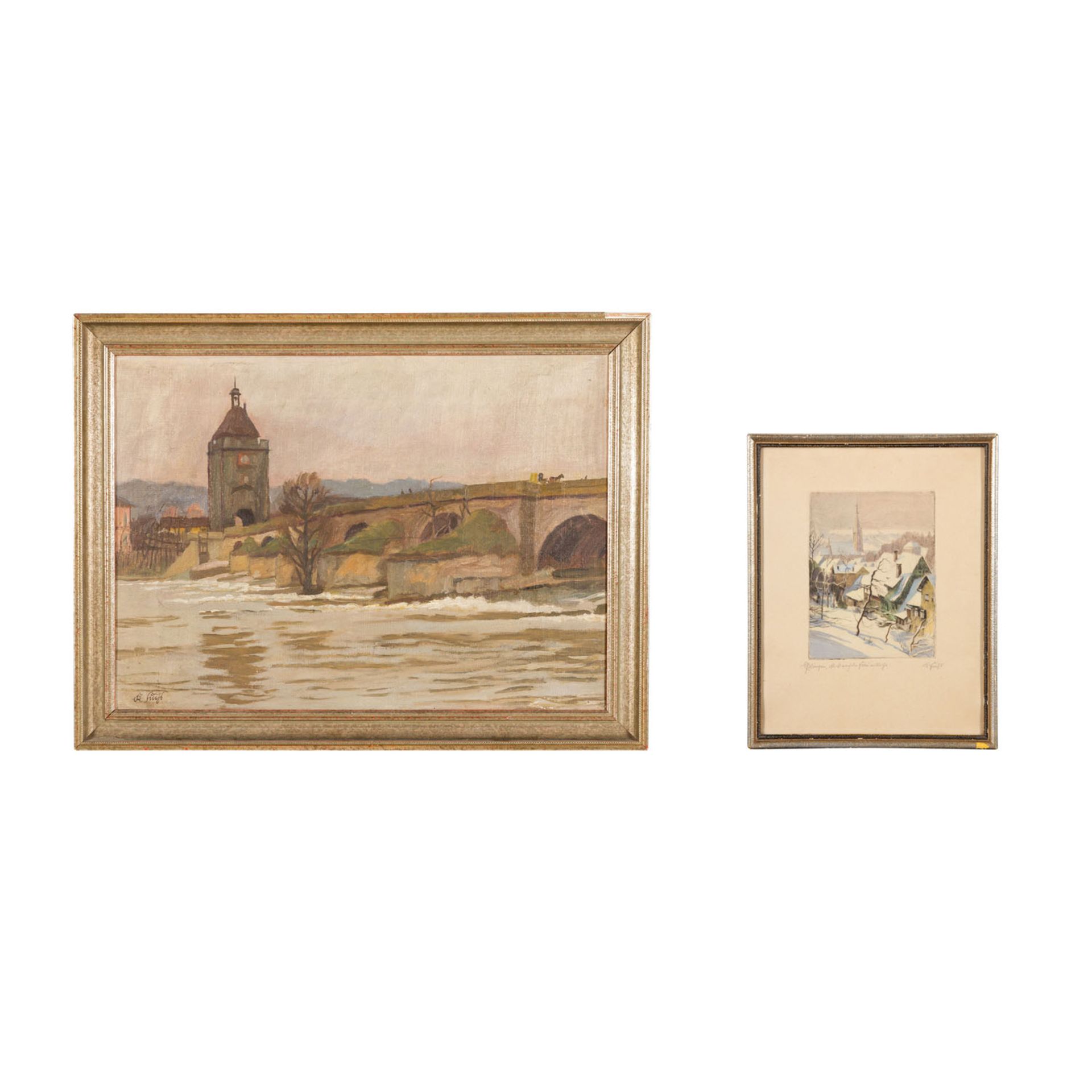 FUCHS, KARL (1872 -1968), Paar Landschaften, 20. Jh.,