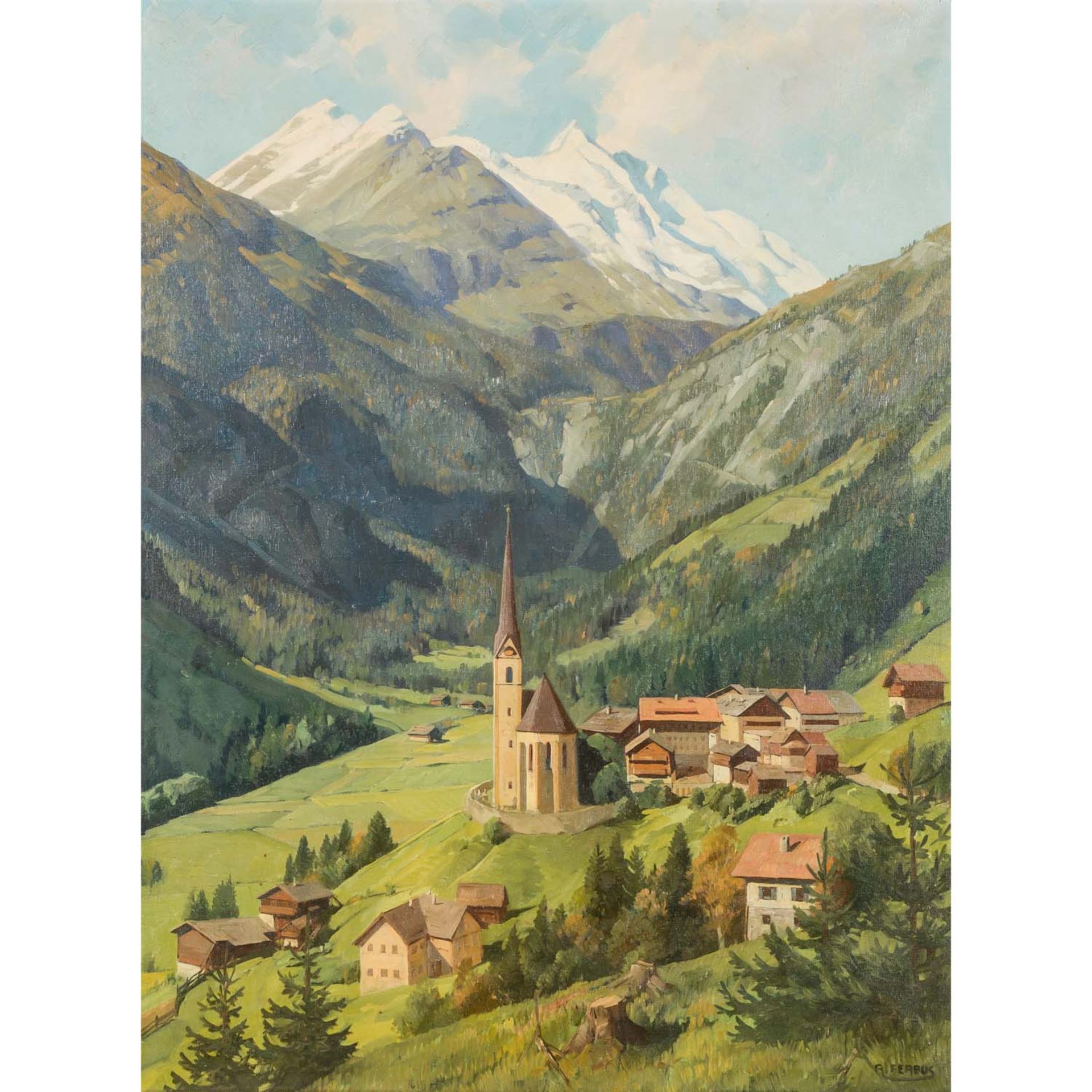 FERBUS, RUDOLF (geb. 1929), "Heiligenblut vor Großglockner",