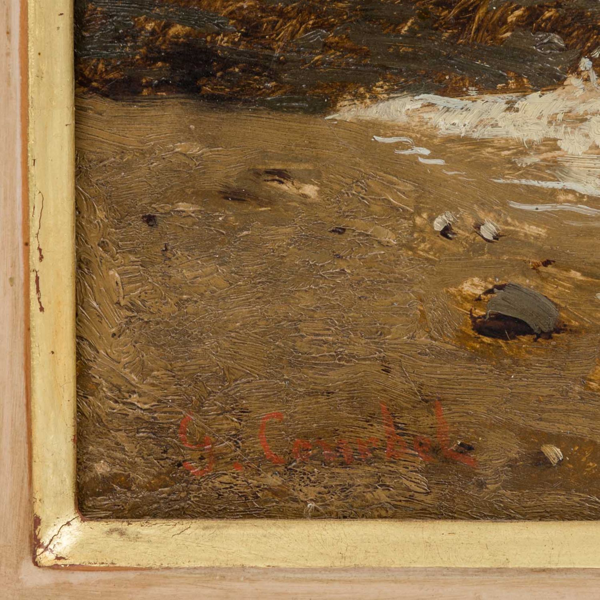 COURBET, Gustave, ATTRIBUIERT (1819-1877), "Brandung an felsiger Küste", - Bild 3 aus 4