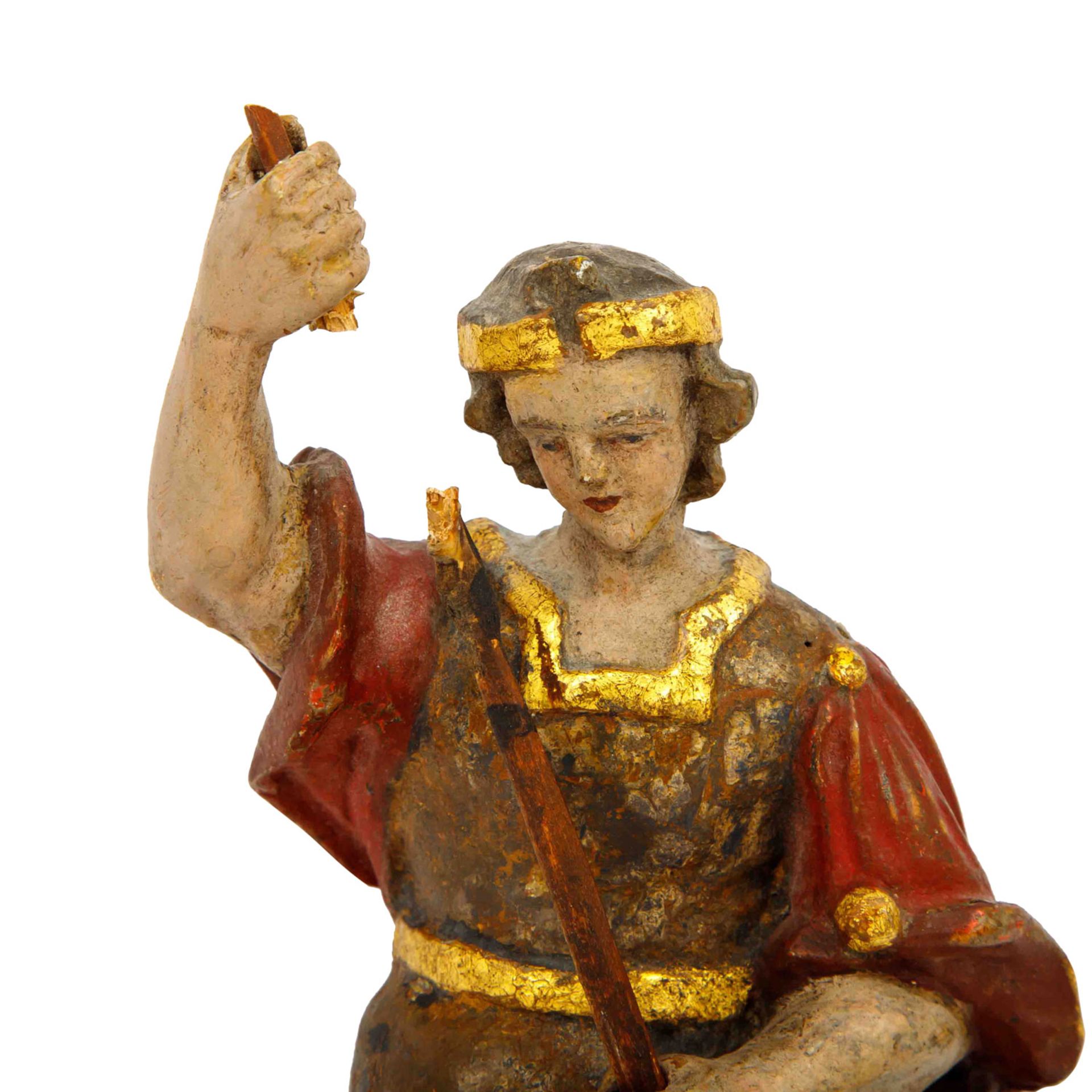 Mittelalterliche Figurengruppe "Erzengel Michael bezwingt Luzifer", - Image 2 of 10