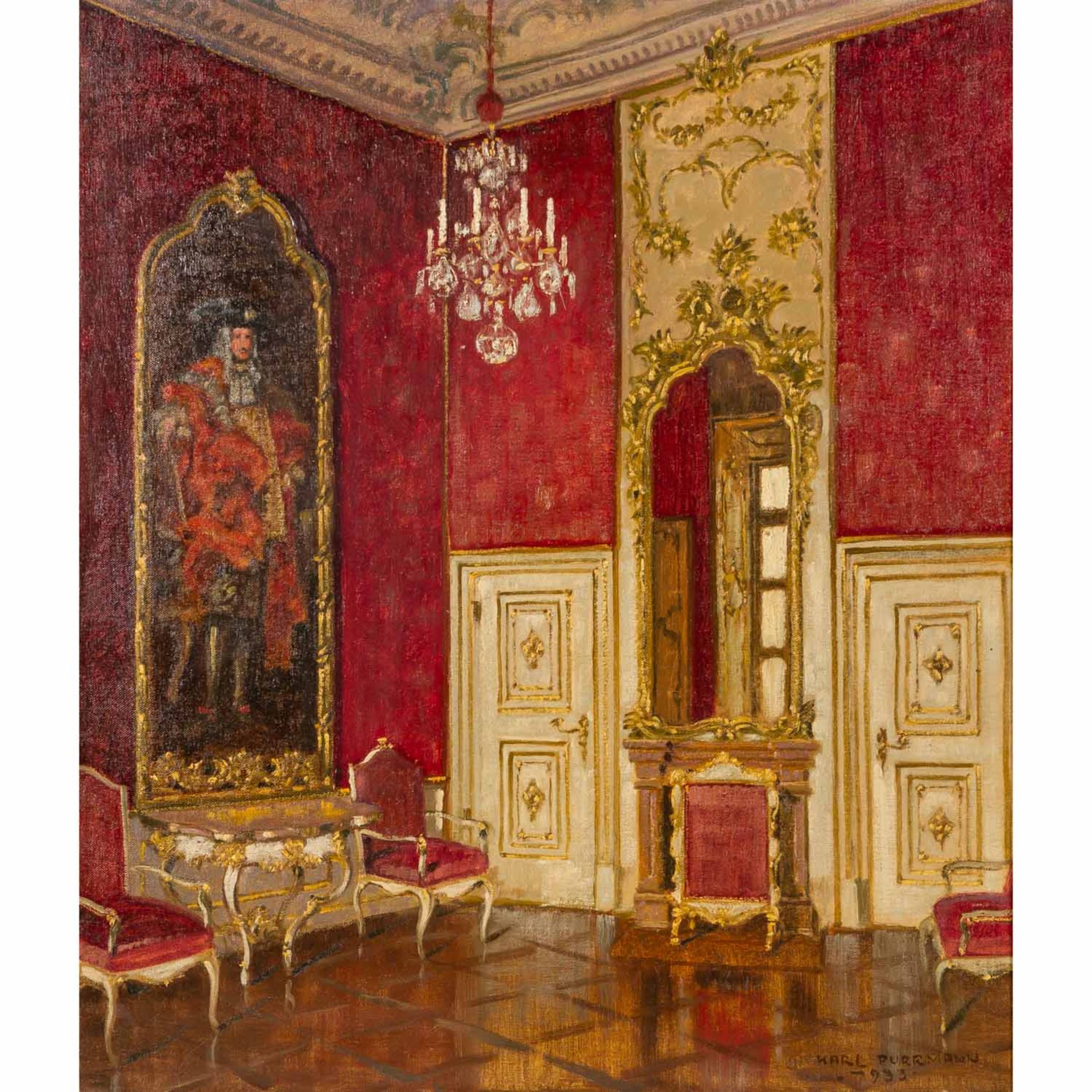 PURRMANN, KARL (1877-1966) "Salon eines Schlosses" 1933
