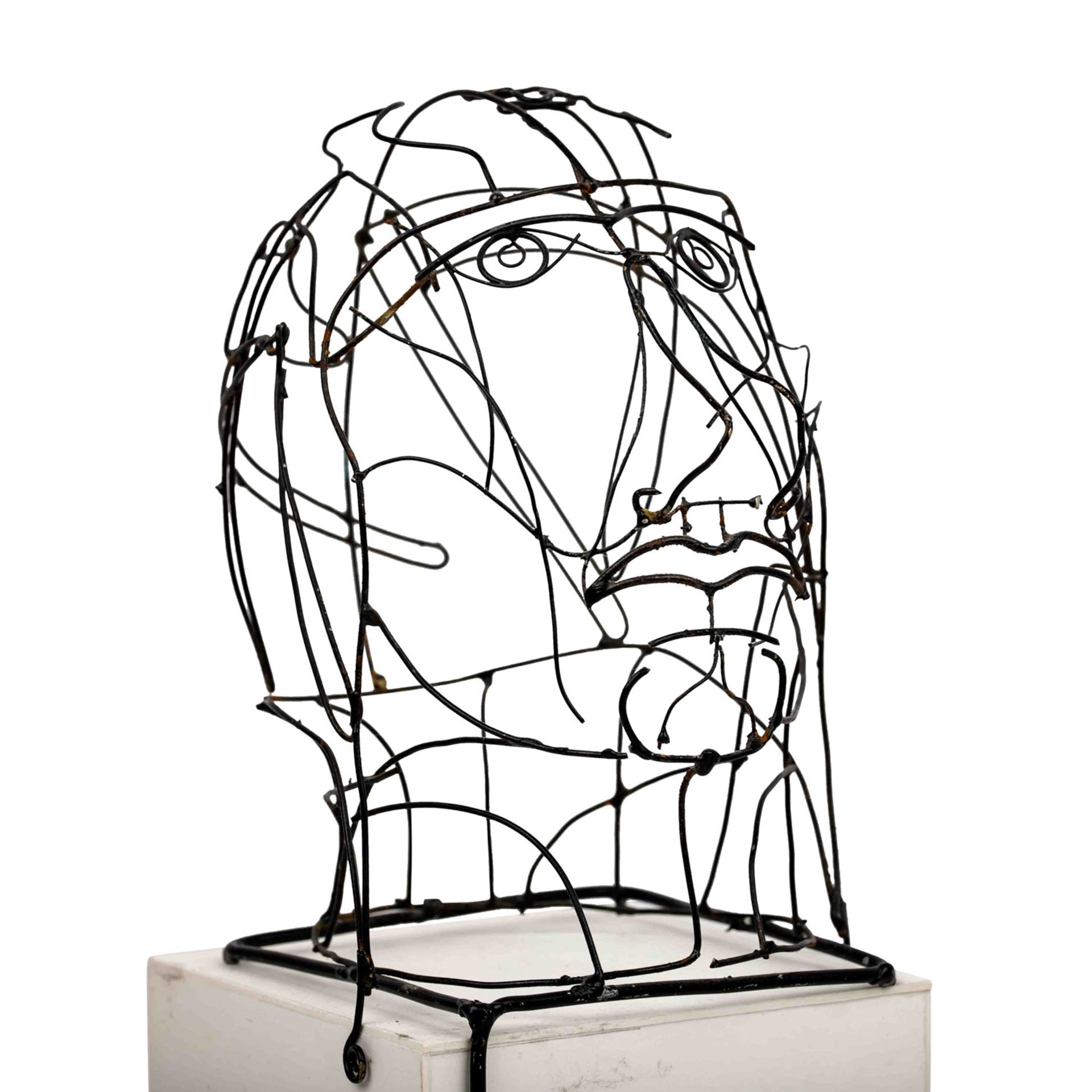 HUDY, LOTHAR (Calwer Künstler), Kopf aus Metalldrähten - Bild 2 aus 5