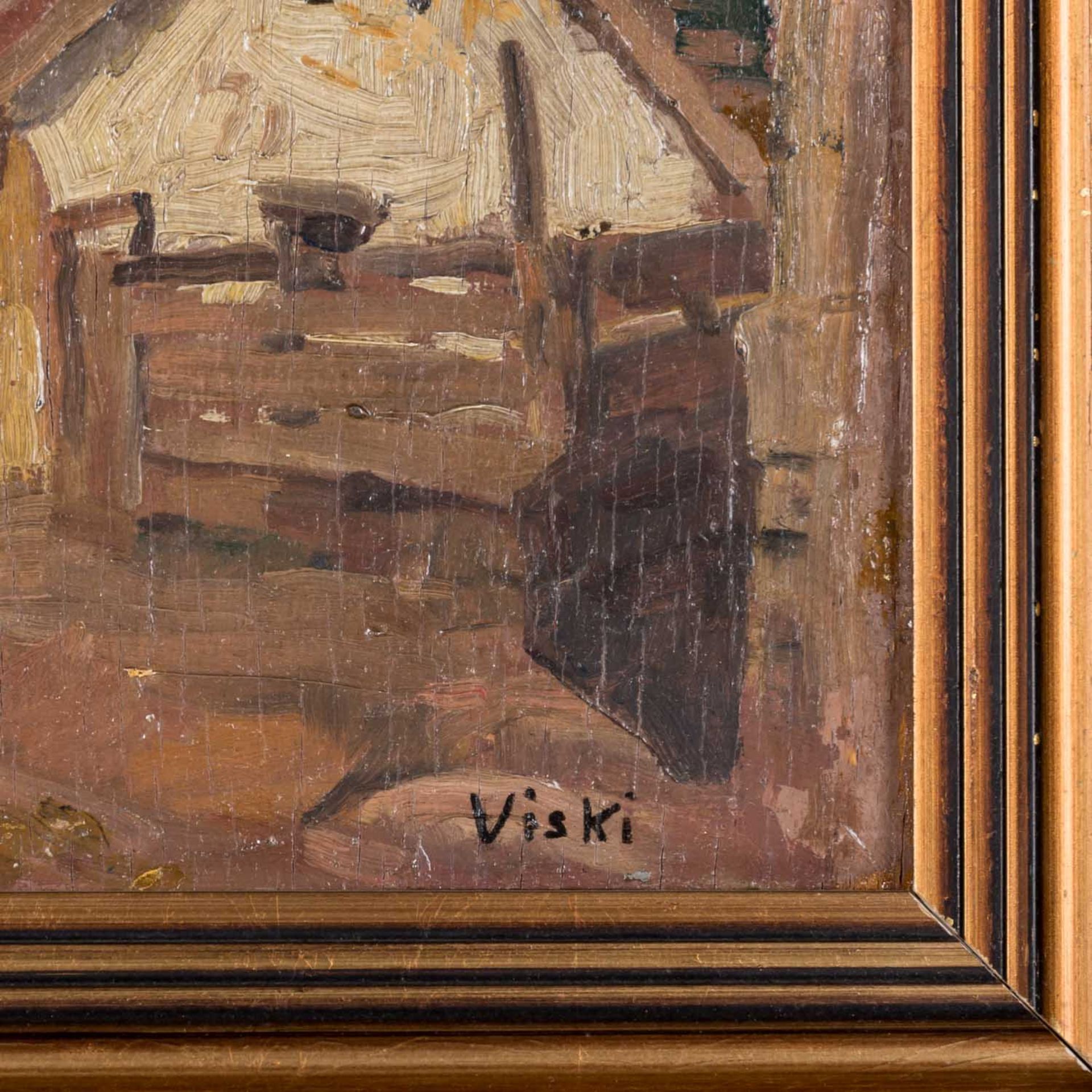 VISKI, JÀNOS (1891-1987) "Dorfstraße" - Image 4 of 6