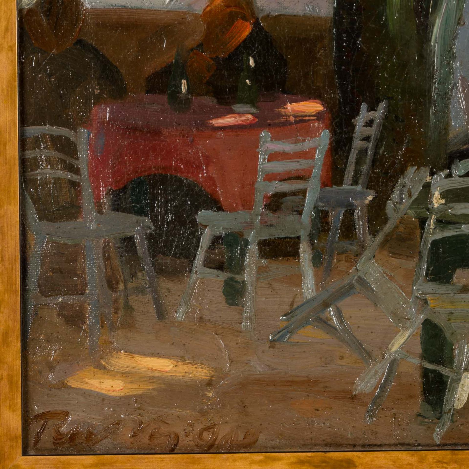 RUSZTI, GYULA (1885-1918) "Mittags auf der Terrasse" - Image 3 of 4