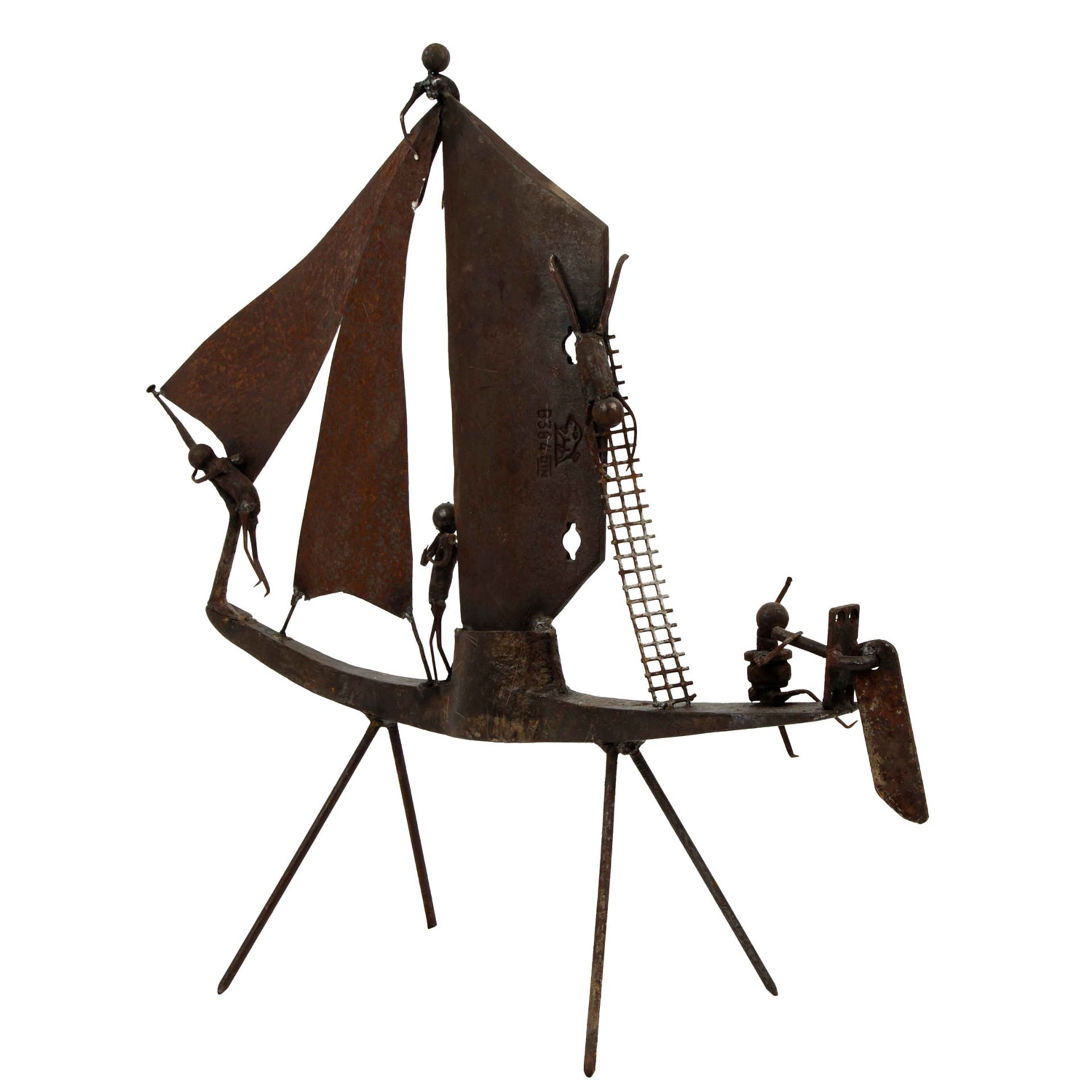 HUDY, LOTHAR (Calwer Künstler), "Segelschiff mit Matrosen" - Bild 3 aus 10
