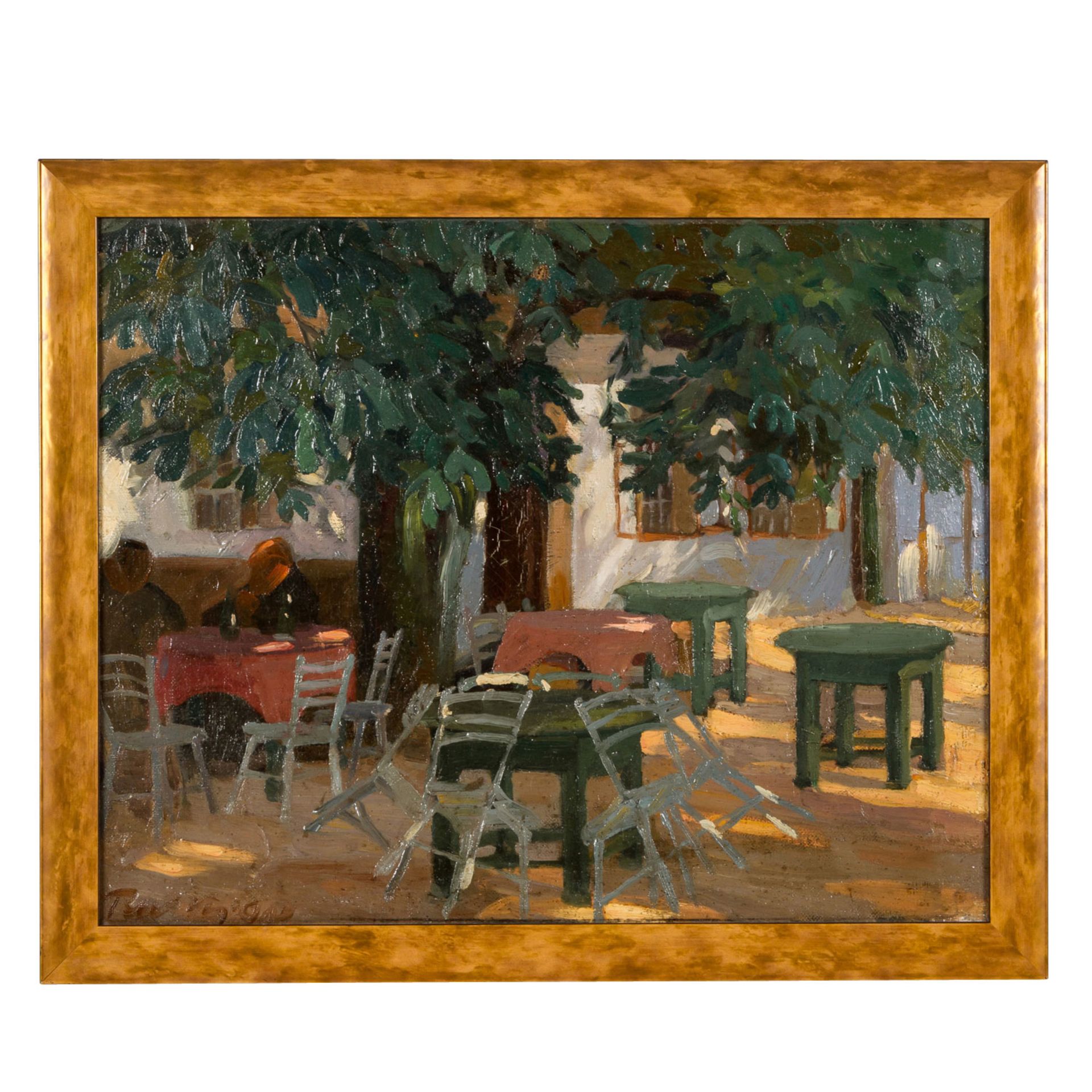RUSZTI, GYULA (1885-1918) "Mittags auf der Terrasse" - Image 2 of 4