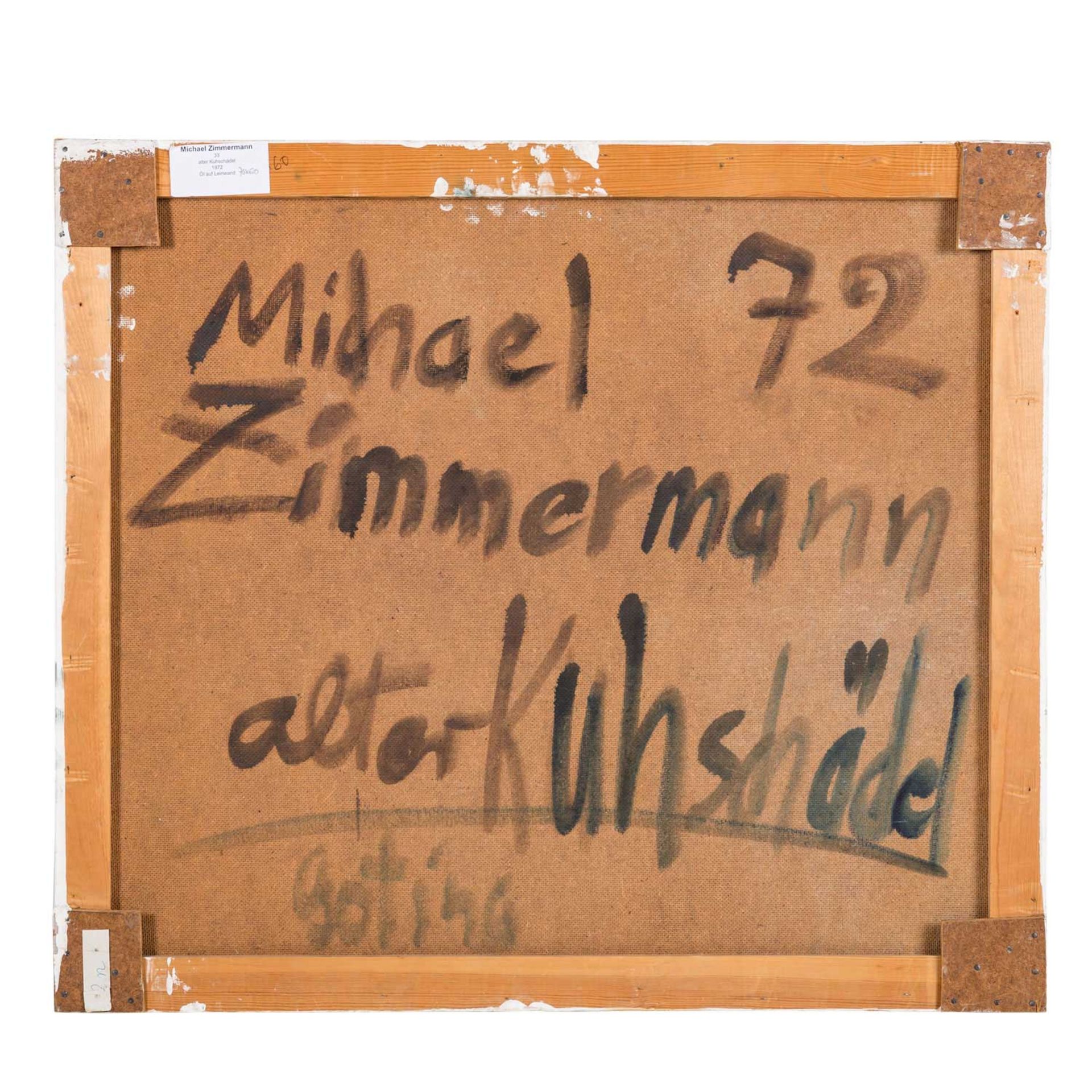 ZIMMERMANN, MICHAEL (geb. 1946), "Alter Kuhschädel", 1972, - Bild 4 aus 6