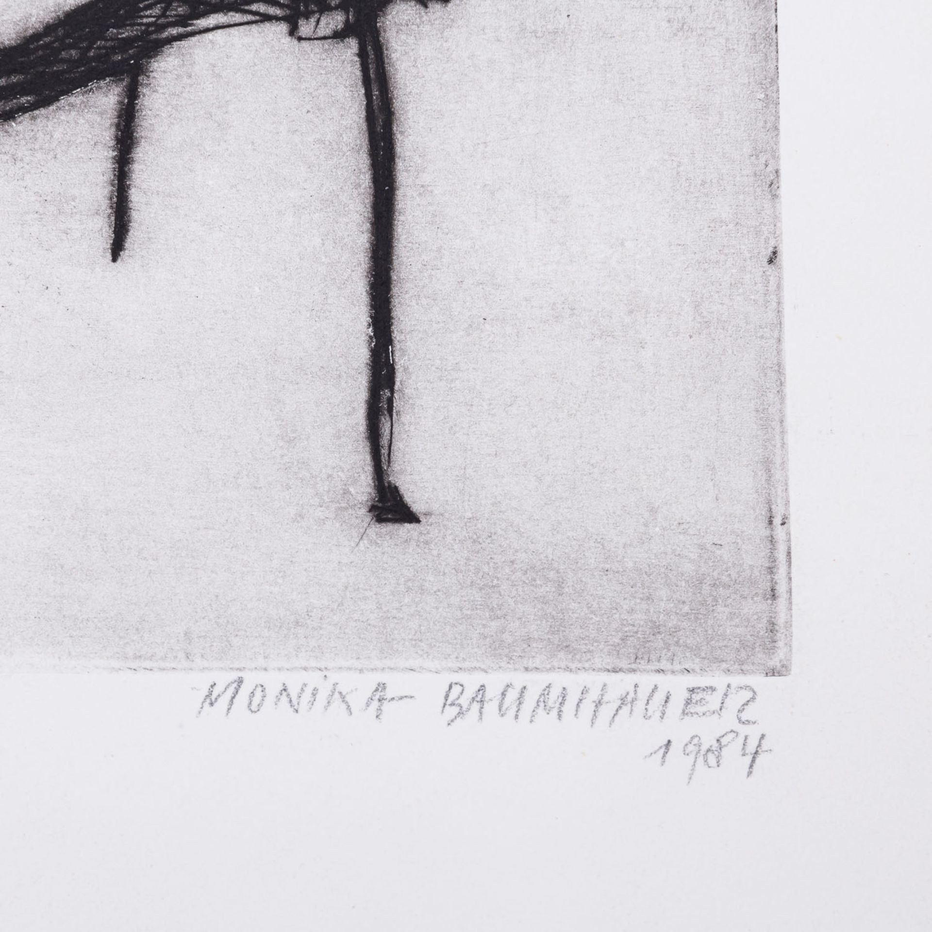 BAUMHAUER, MONIKA (geb. 1959 in Schwäbisch Gmünd), "Im Park", Epreuve d'Artiste 1984, - Image 3 of 4