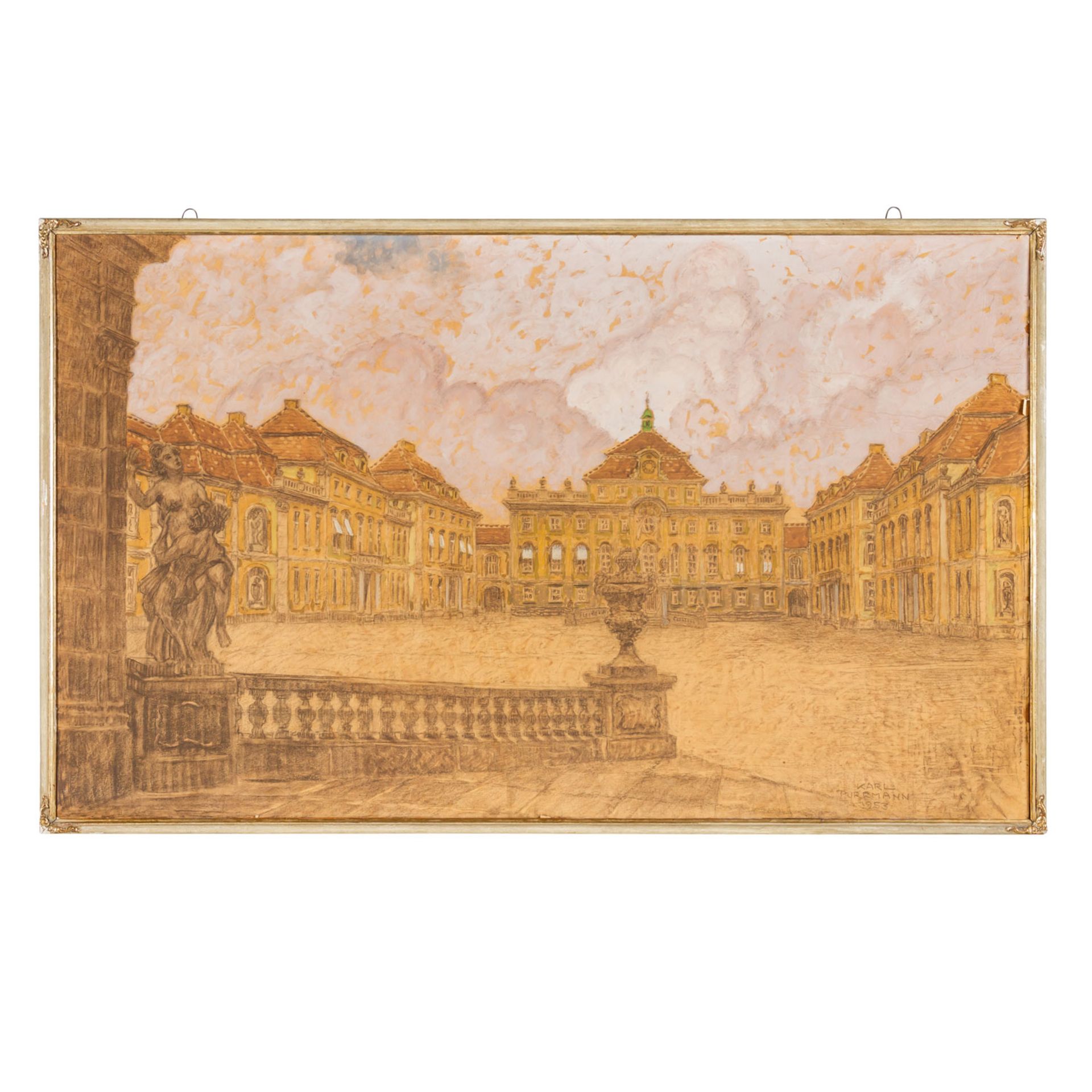 PURRMANN, KARL (1877-1966), "Schloss Ludwigsburg", 1953, - Image 2 of 6