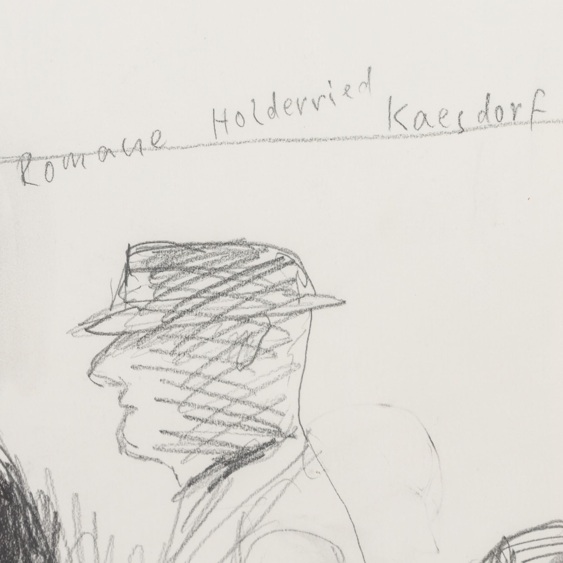 HOLDERRIED-KAESDORF, ROMANE (1922-2007), "2 Männer tragen Schemel und 3 Frauen laufen schnell", - Bild 4 aus 7