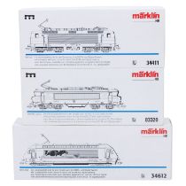 MÄRKLIN 3-tlg. Konvolut E-Lokomotiven, Spur H0,