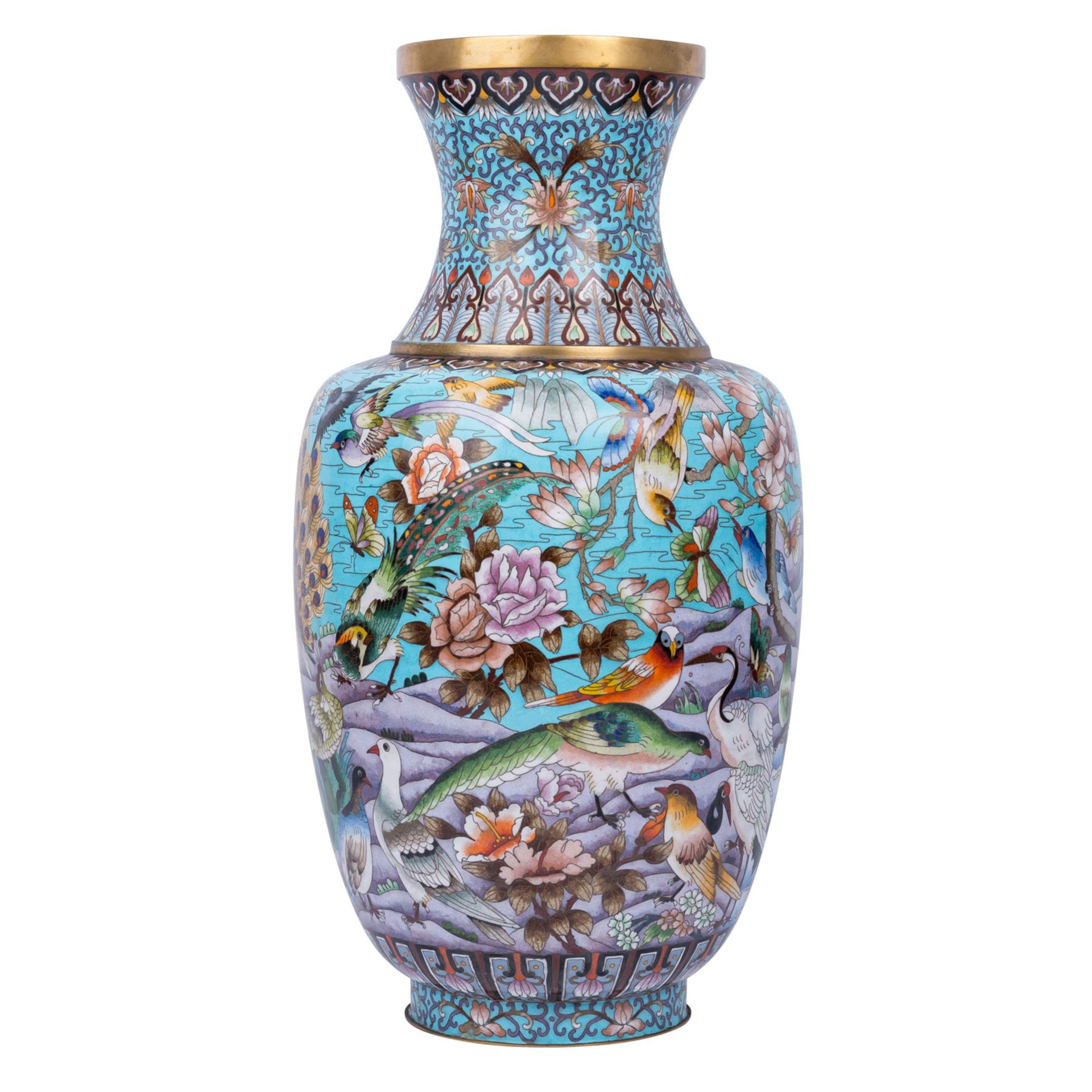 Cloisonné-Bodenvase. CHINA, 20. Jh., - Image 4 of 9