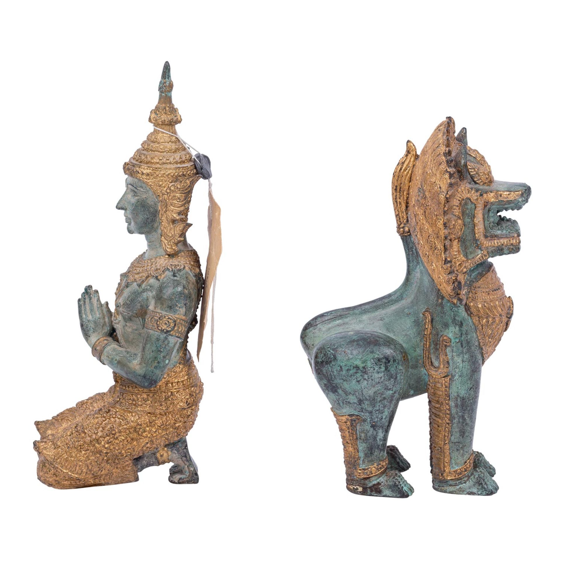 2 Ramakian-Figuren aus Bronze. THAILAND, 20. Jh.: - Image 2 of 9