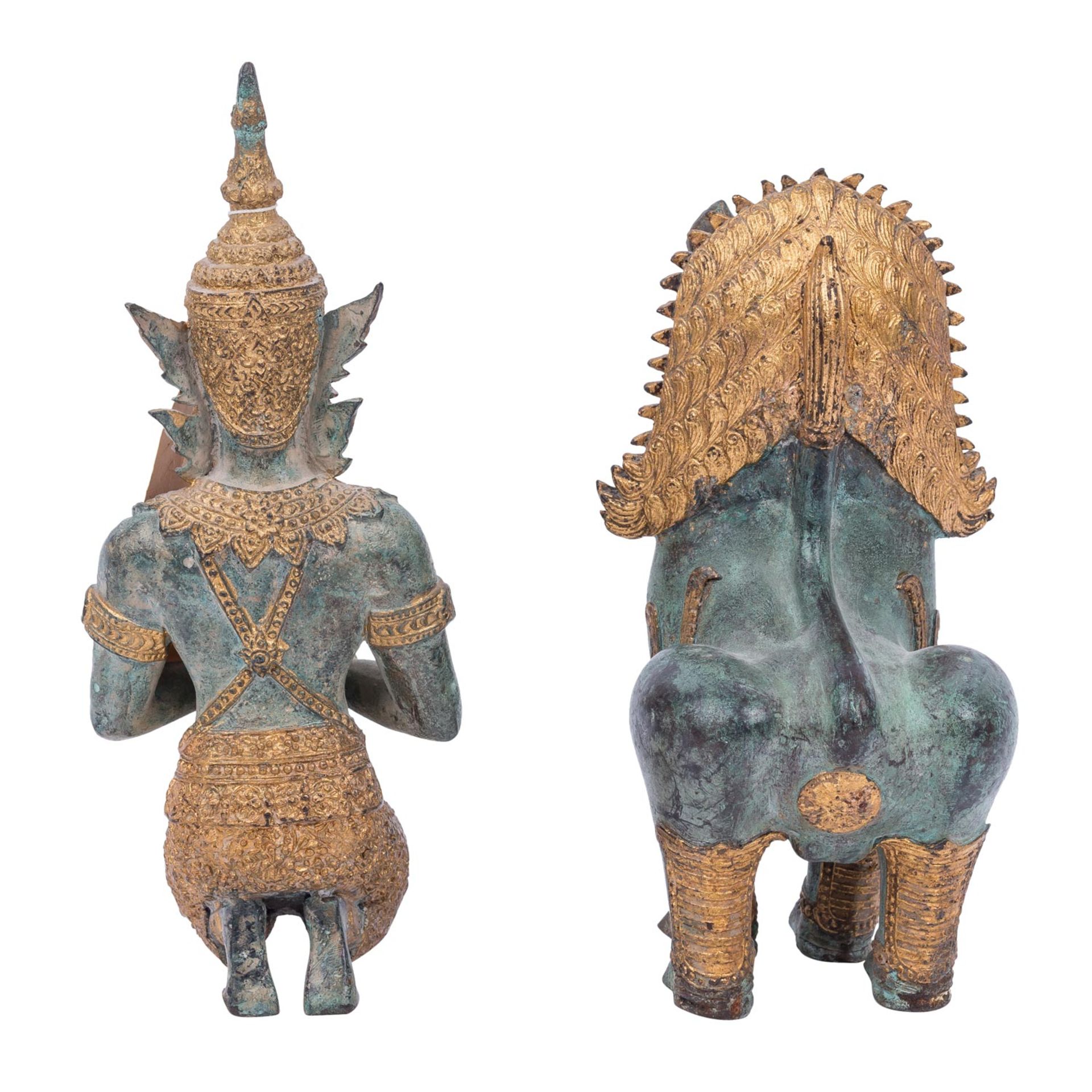 2 Ramakian-Figuren aus Bronze. THAILAND, 20. Jh.: - Image 3 of 9