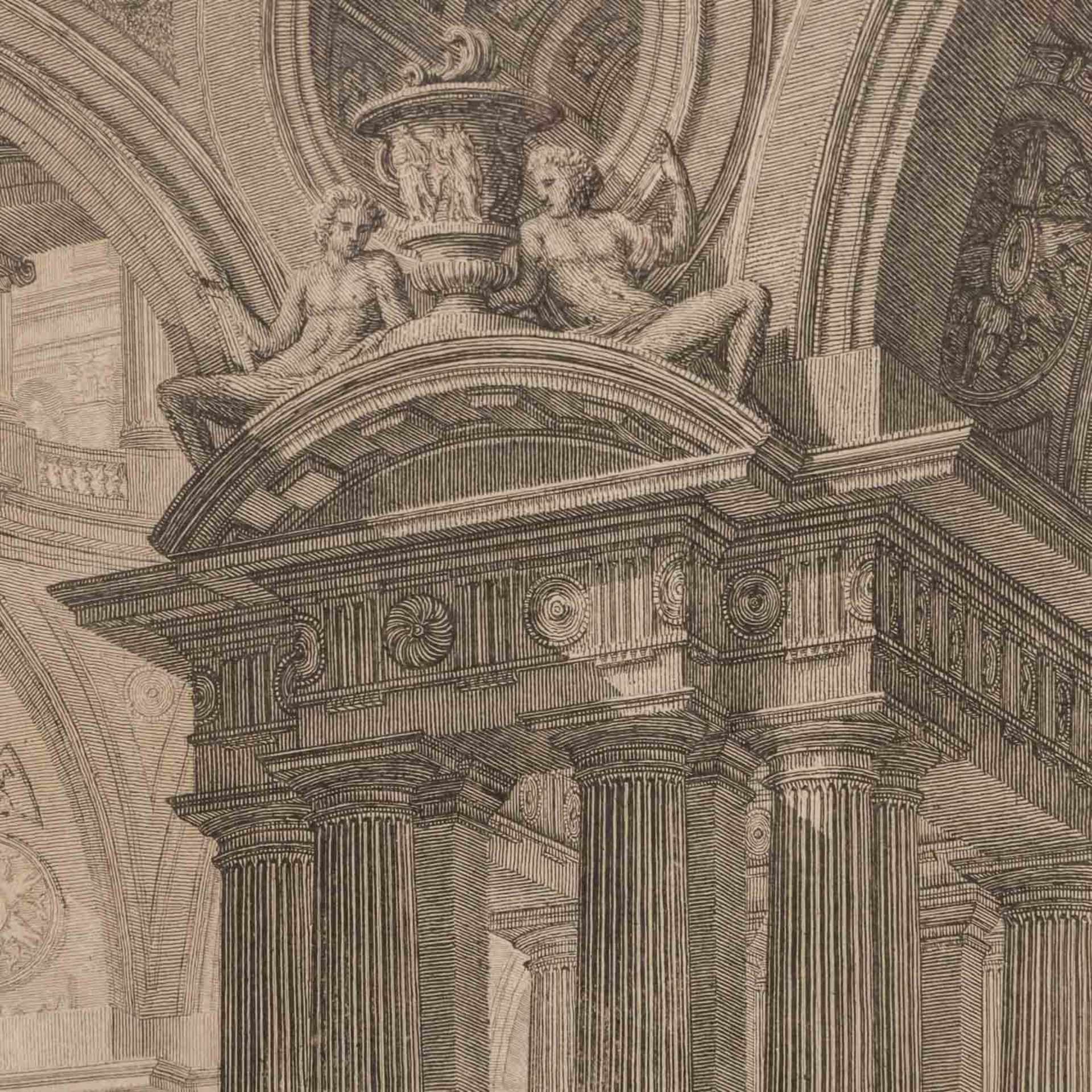 PIRANESI, GIOVANNI BATTISTA (1720 - 1778), "Gruppo di Colonne, che regge due archi d'un grande Corti - Image 5 of 7