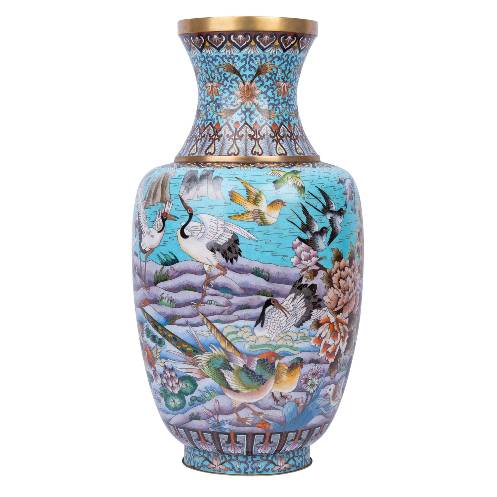 Cloisonné-Bodenvase. CHINA, 20. Jh., - Image 2 of 9