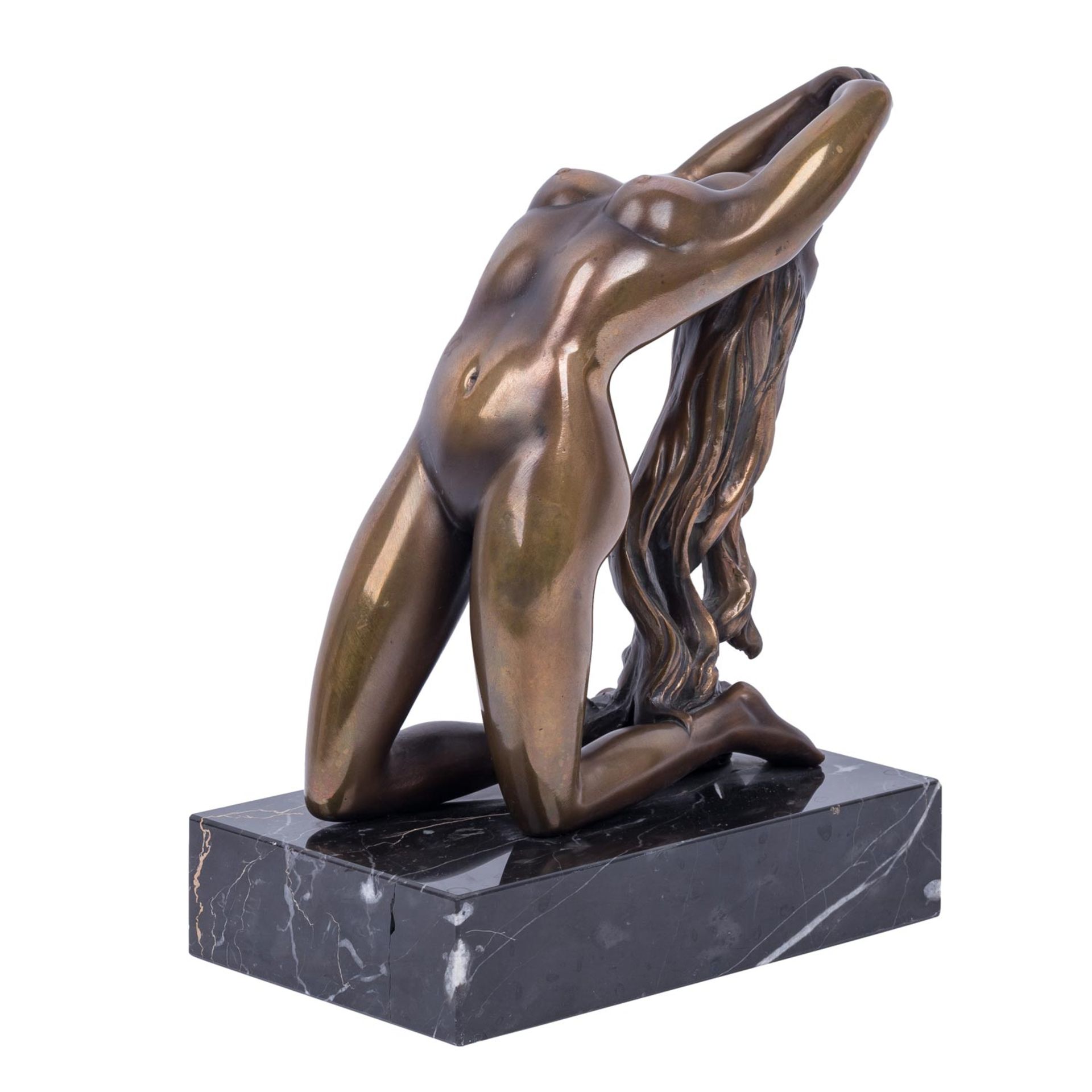 LEONG (Bildhauer/in 20. Jh), "Kniender weiblicher Akt, sich nach hinten streckend", - Bild 3 aus 12
