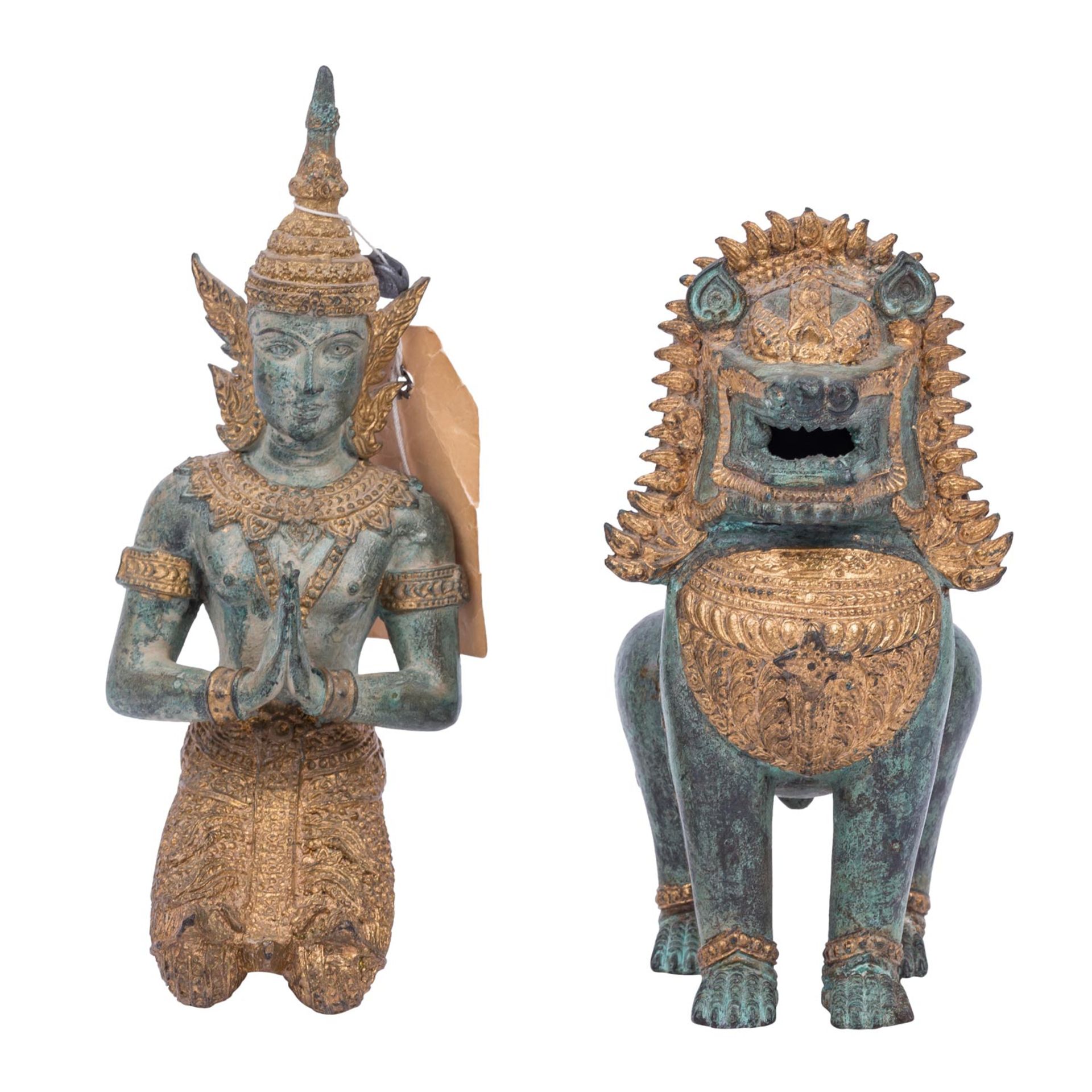 2 Ramakian-Figuren aus Bronze. THAILAND, 20. Jh.: