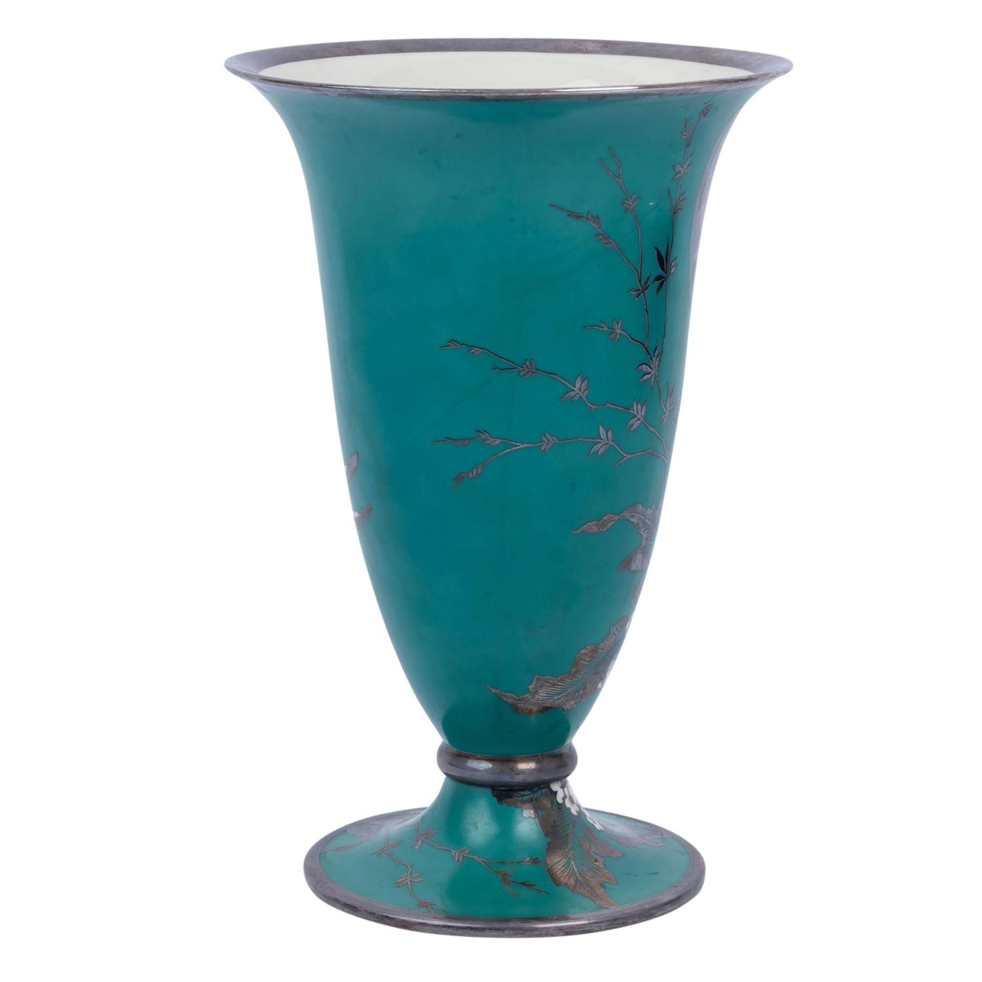 ROSENTHAL Vase mit Silber-Overlay, 1940. - Bild 3 aus 6