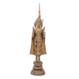Buddha im Fürstenschmuck aus Bronze. THAILAND, 20. Jh.,