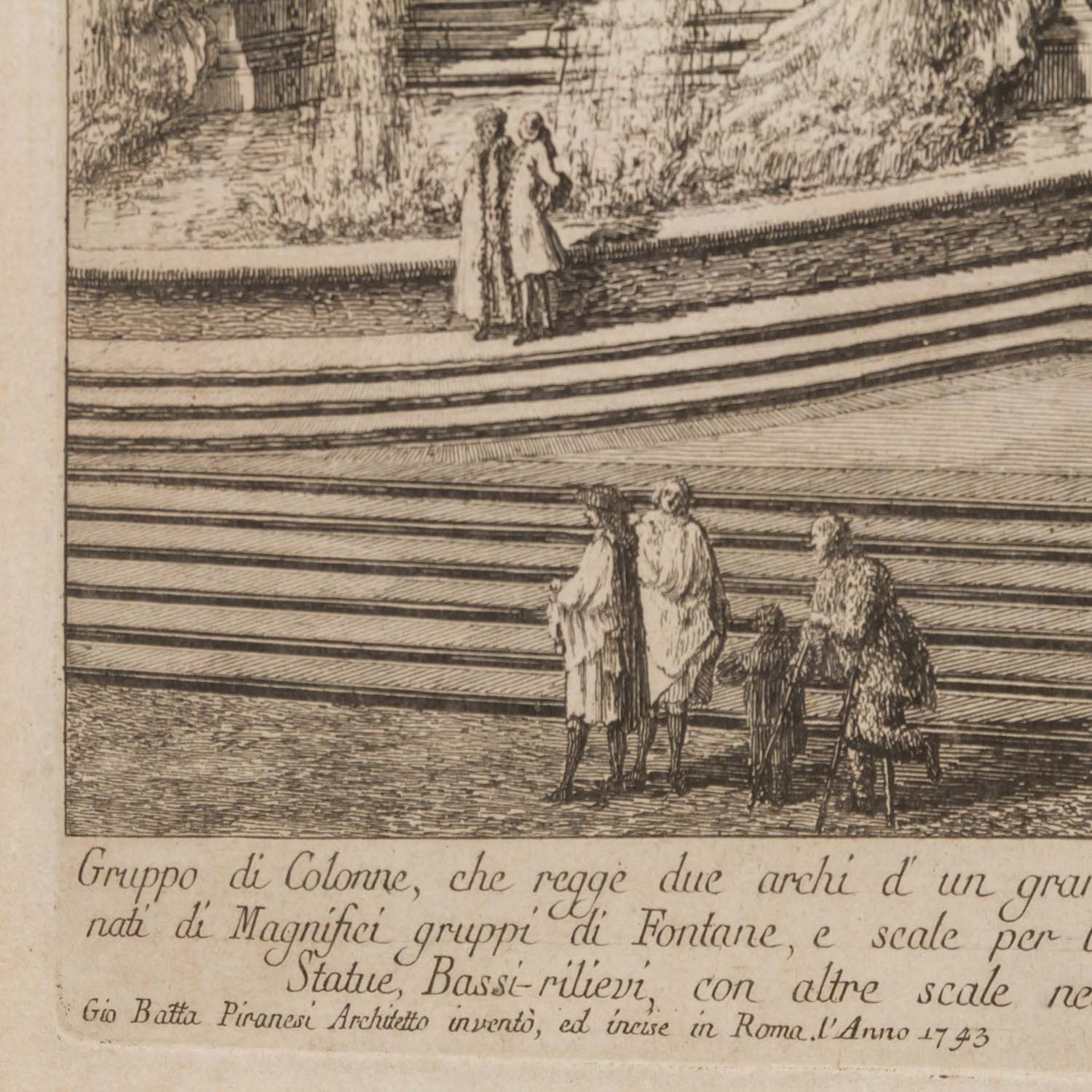PIRANESI, GIOVANNI BATTISTA (1720 - 1778), "Gruppo di Colonne, che regge due archi d'un grande Corti - Image 4 of 7