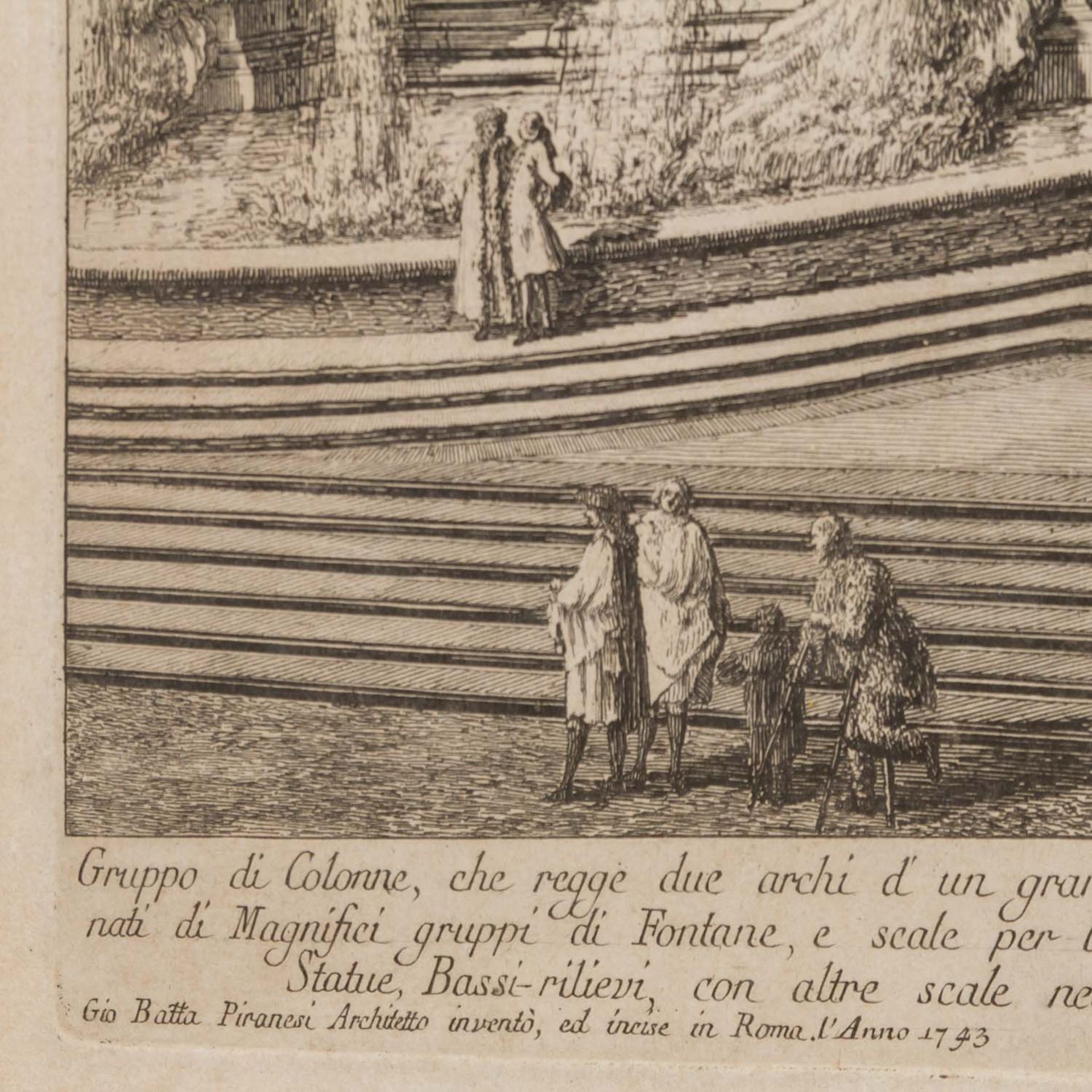 PIRANESI, GIOVANNI BATTISTA (1720 - 1778), "Gruppo di Colonne, che regge due archi d'un grande Corti - Bild 4 aus 7