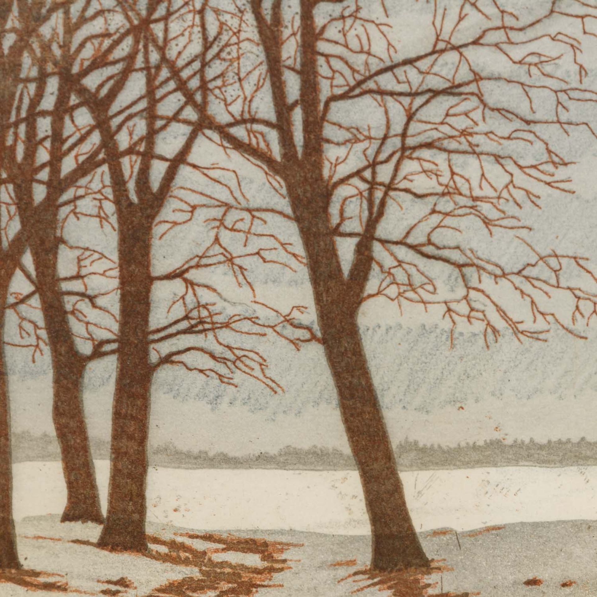 LJUNGGREN, REINHOLD (1920 - 2006), "Bäume in Winterlandschaft", - Image 4 of 6