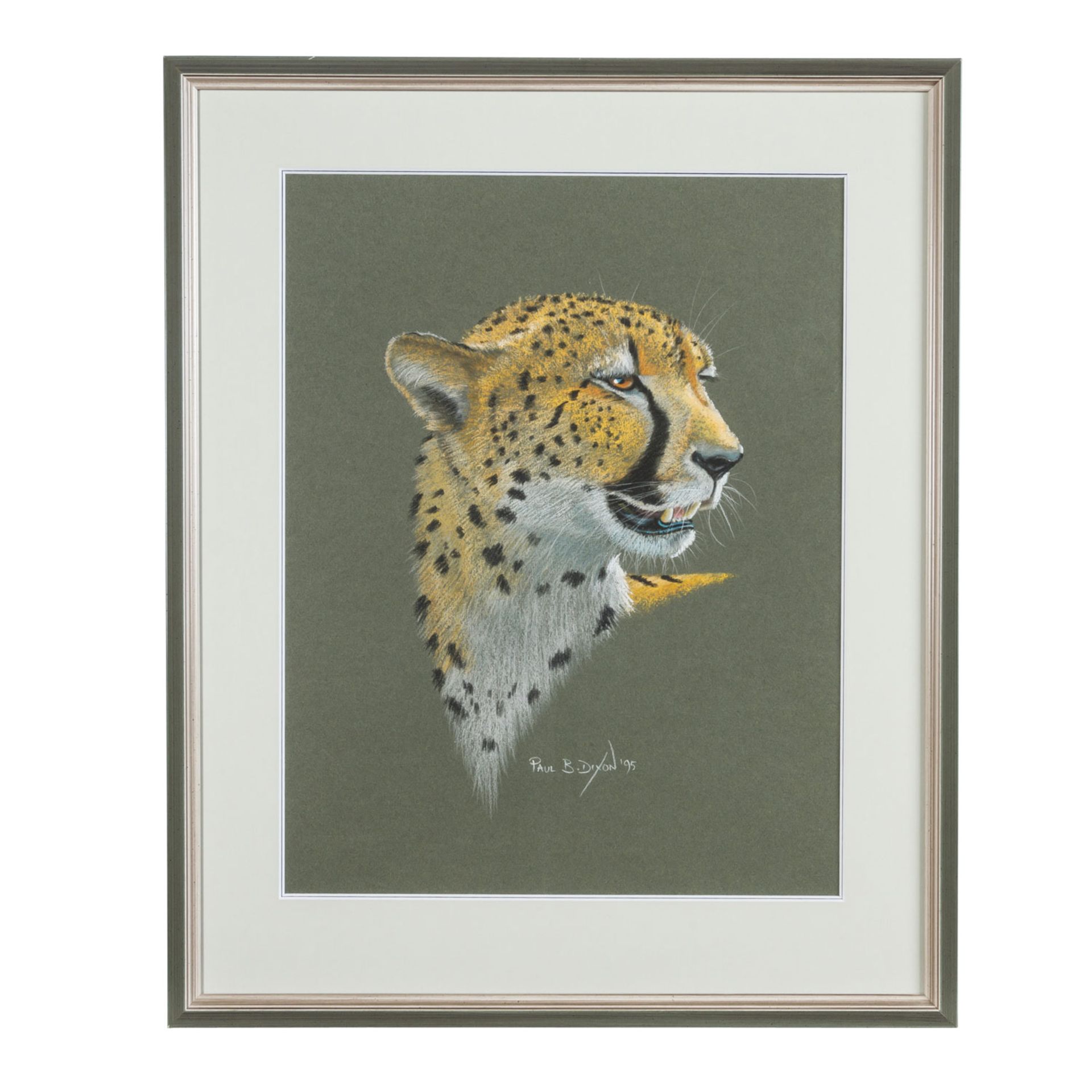 DIXON, PAUL B. (geb. 1956, britischer Künstler), Paar Tierportraits: Leopard und Gepard, 1995, - Bild 2 aus 6