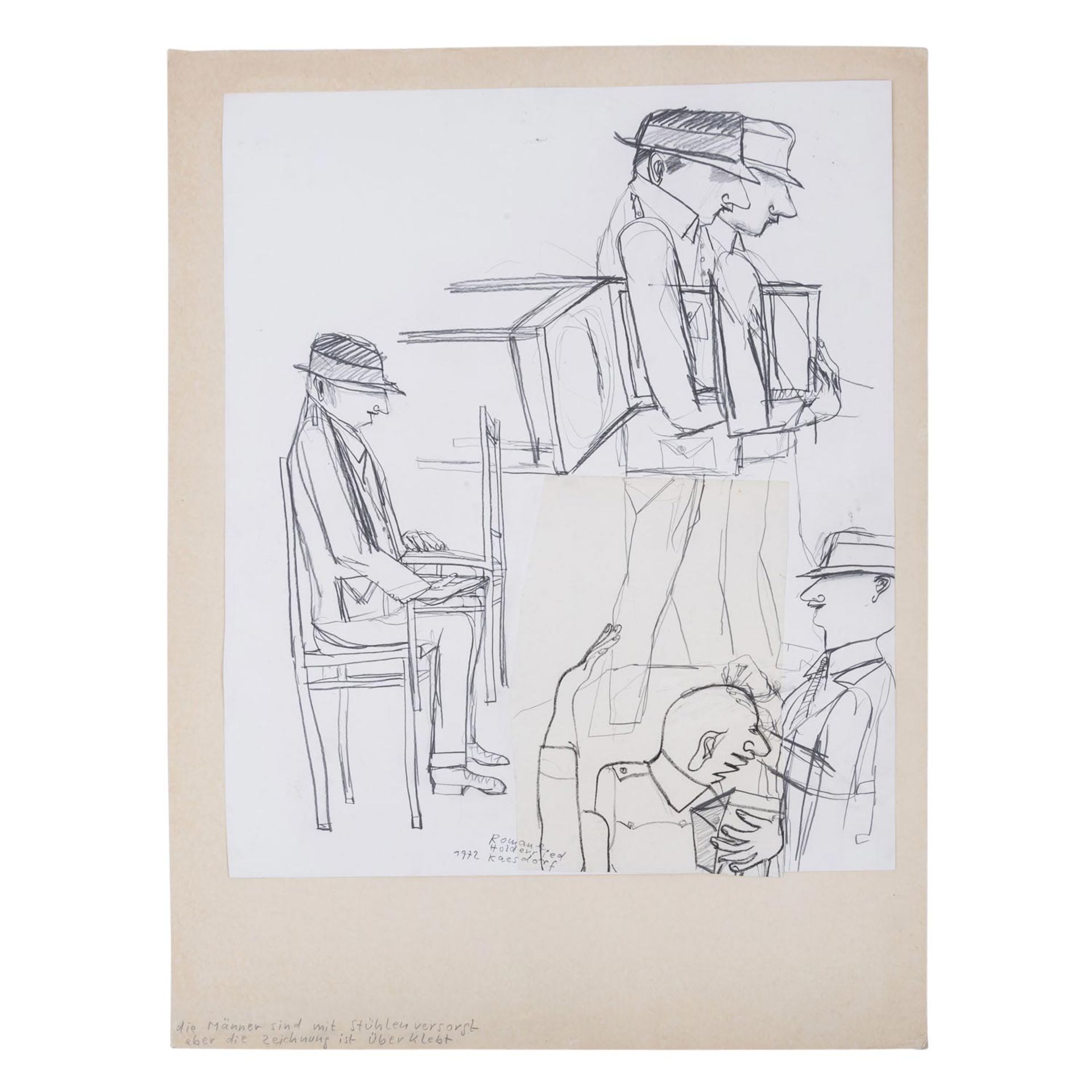 HOLDERRIED-KAESDORF, ROMANE (1922-2007), 2 Zeichnungen, - Image 2 of 11