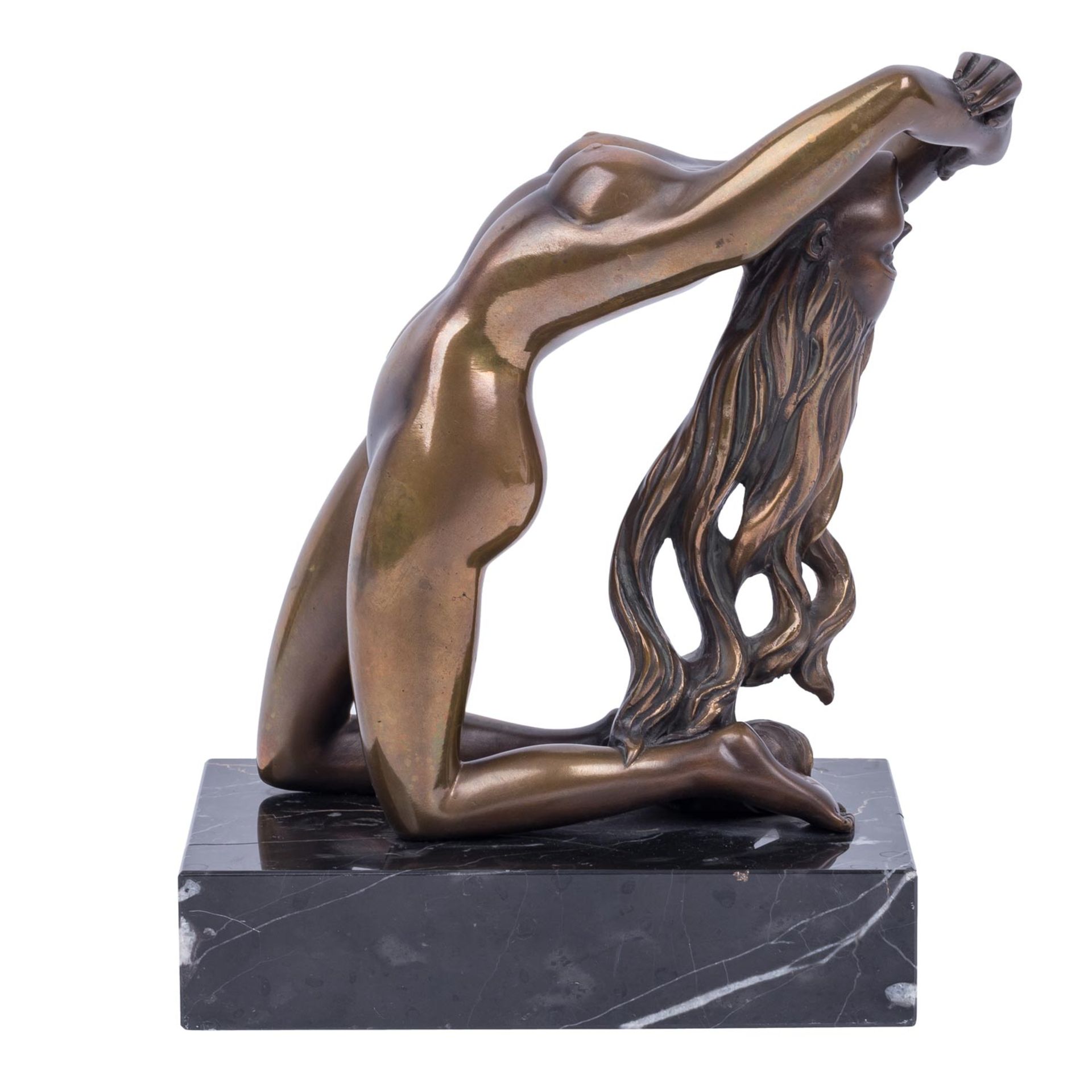 LEONG (Bildhauer/in 20. Jh), "Kniender weiblicher Akt, sich nach hinten streckend", - Bild 4 aus 12