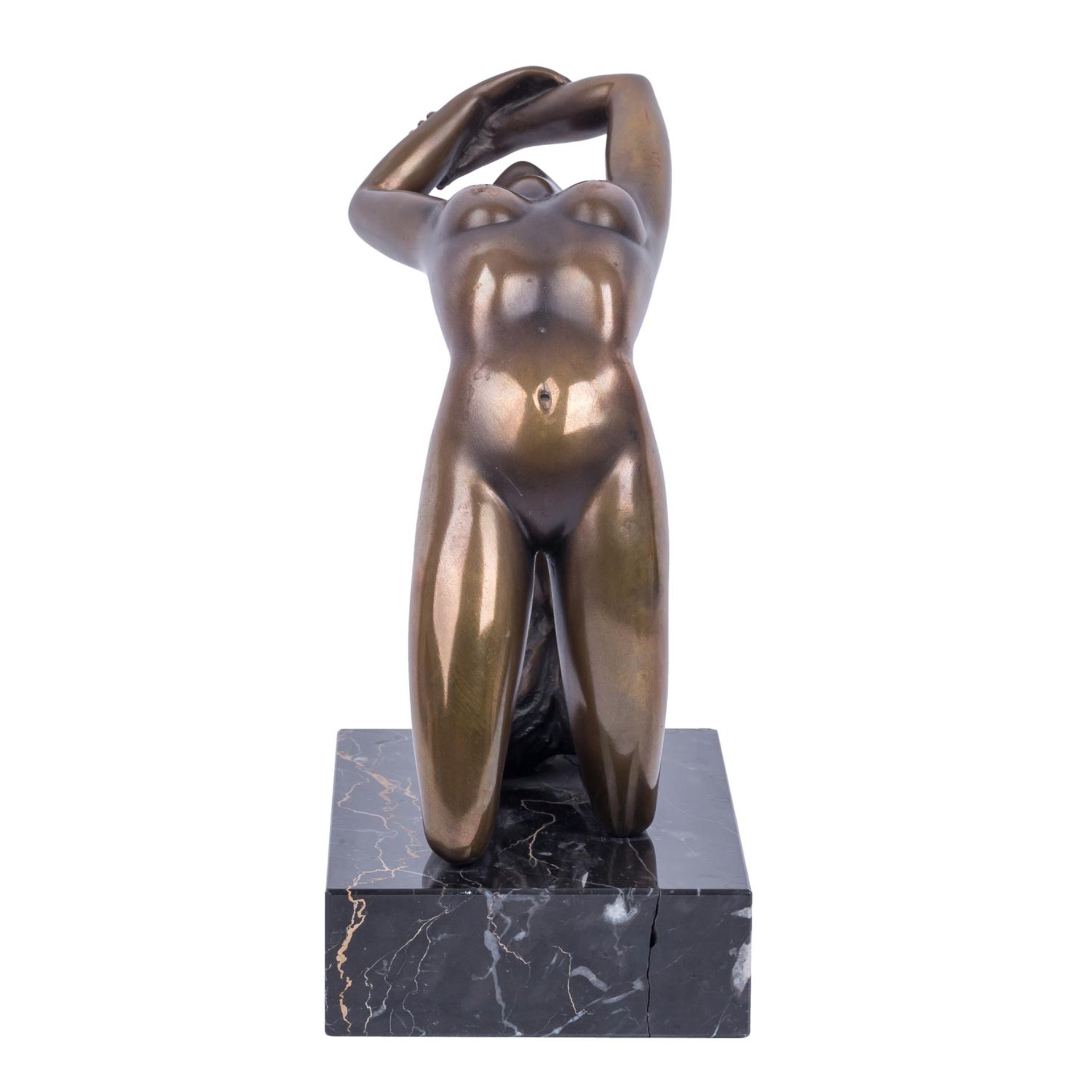 LEONG (Bildhauer/in 20. Jh), "Kniender weiblicher Akt, sich nach hinten streckend", - Bild 2 aus 12