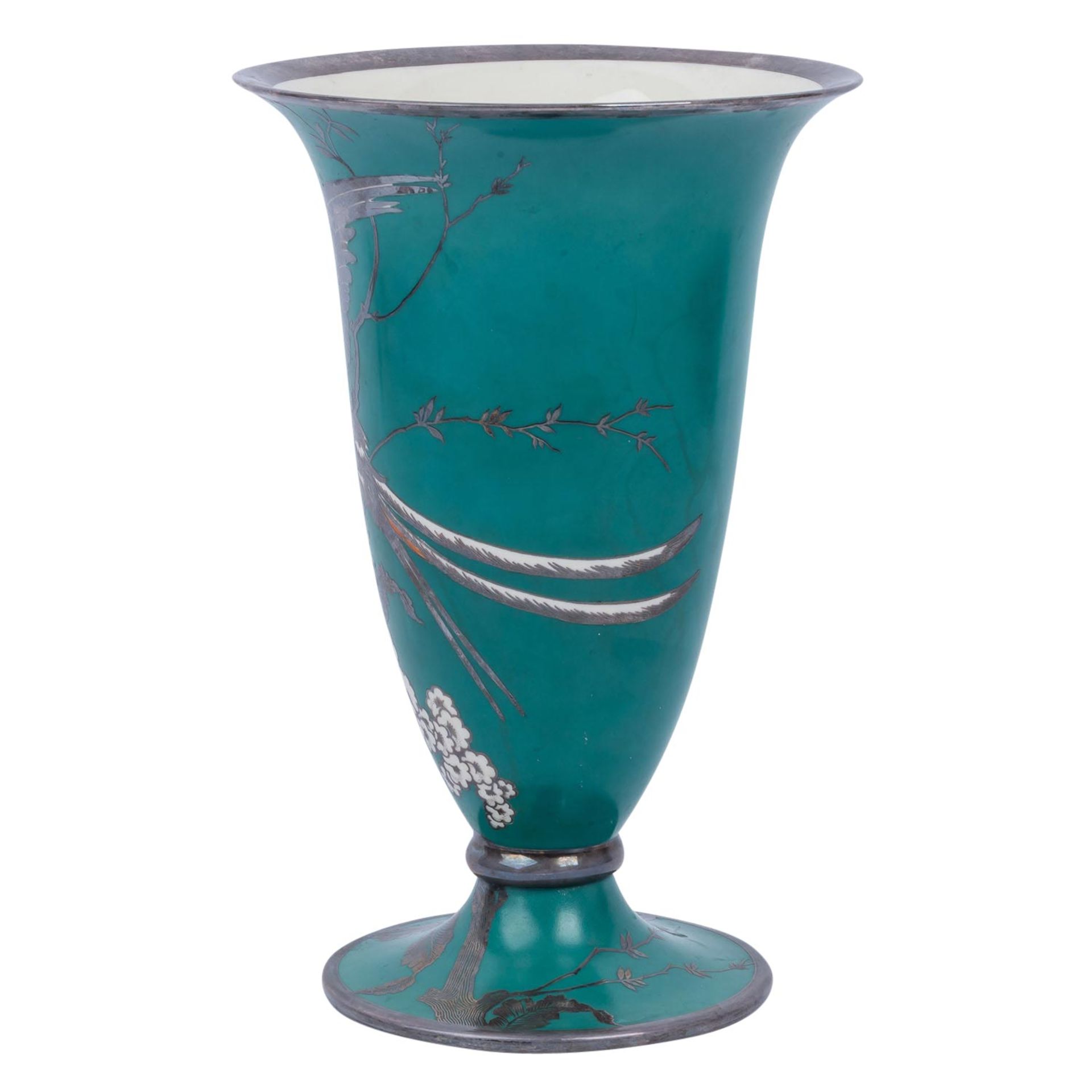 ROSENTHAL Vase mit Silber-Overlay, 1940. - Bild 2 aus 6
