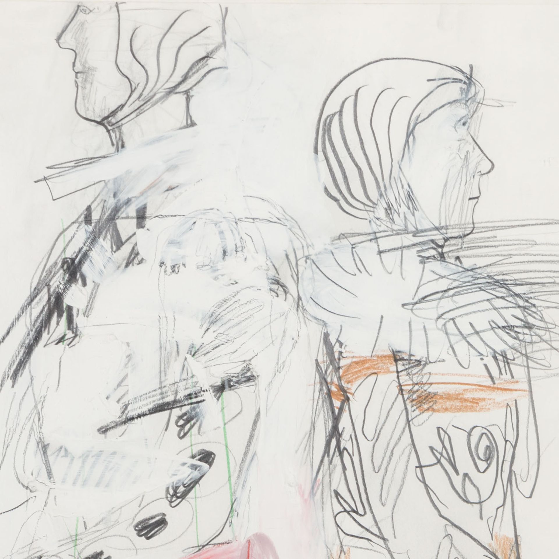 HOLDERRIED-KAESDORF, ROMANE (1922-2007), "o. T.", Figürliche Komposition  mit zwei Frauen, - Bild 3 aus 6