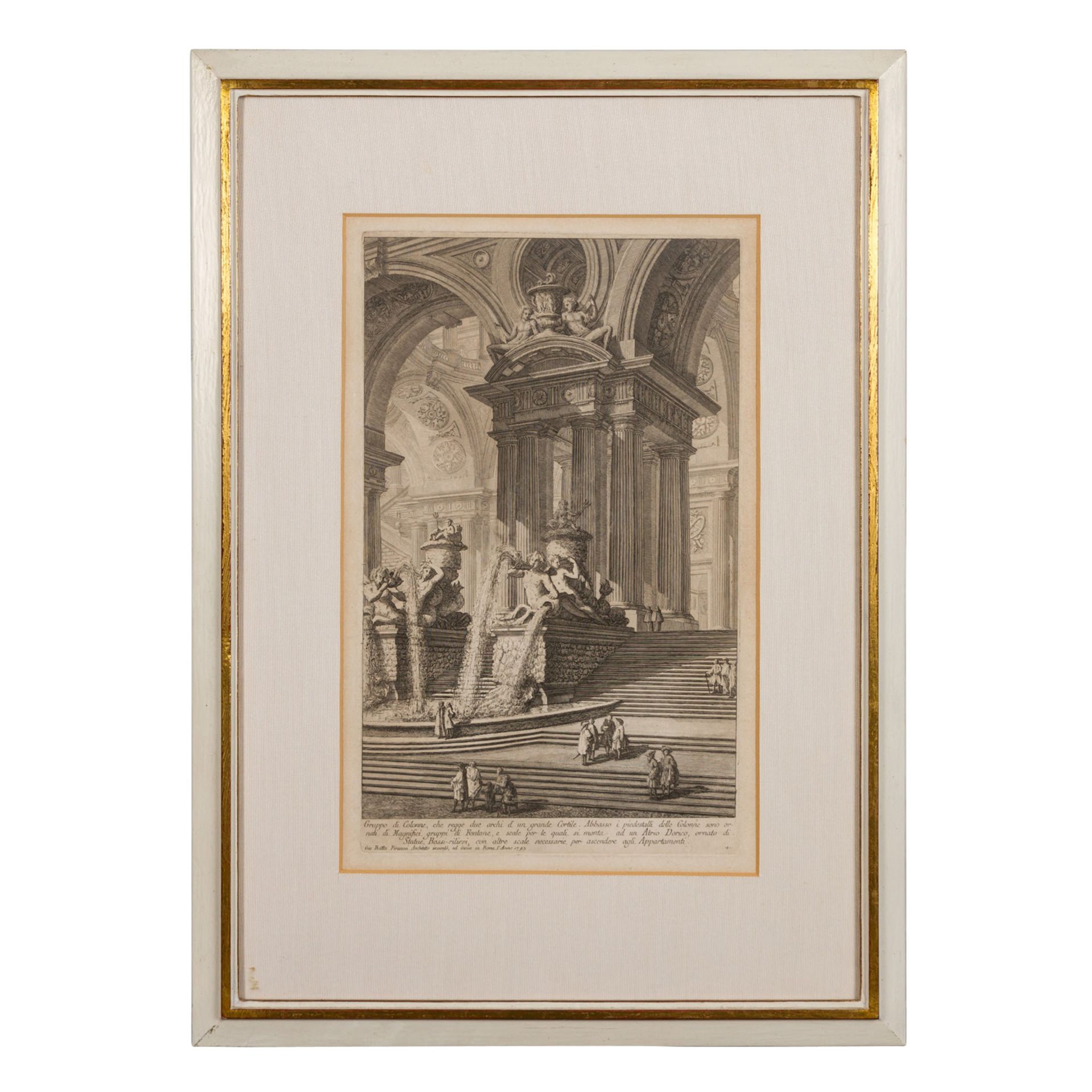 PIRANESI, GIOVANNI BATTISTA (1720 - 1778), "Gruppo di Colonne, che regge due archi d'un grande Corti - Image 2 of 7