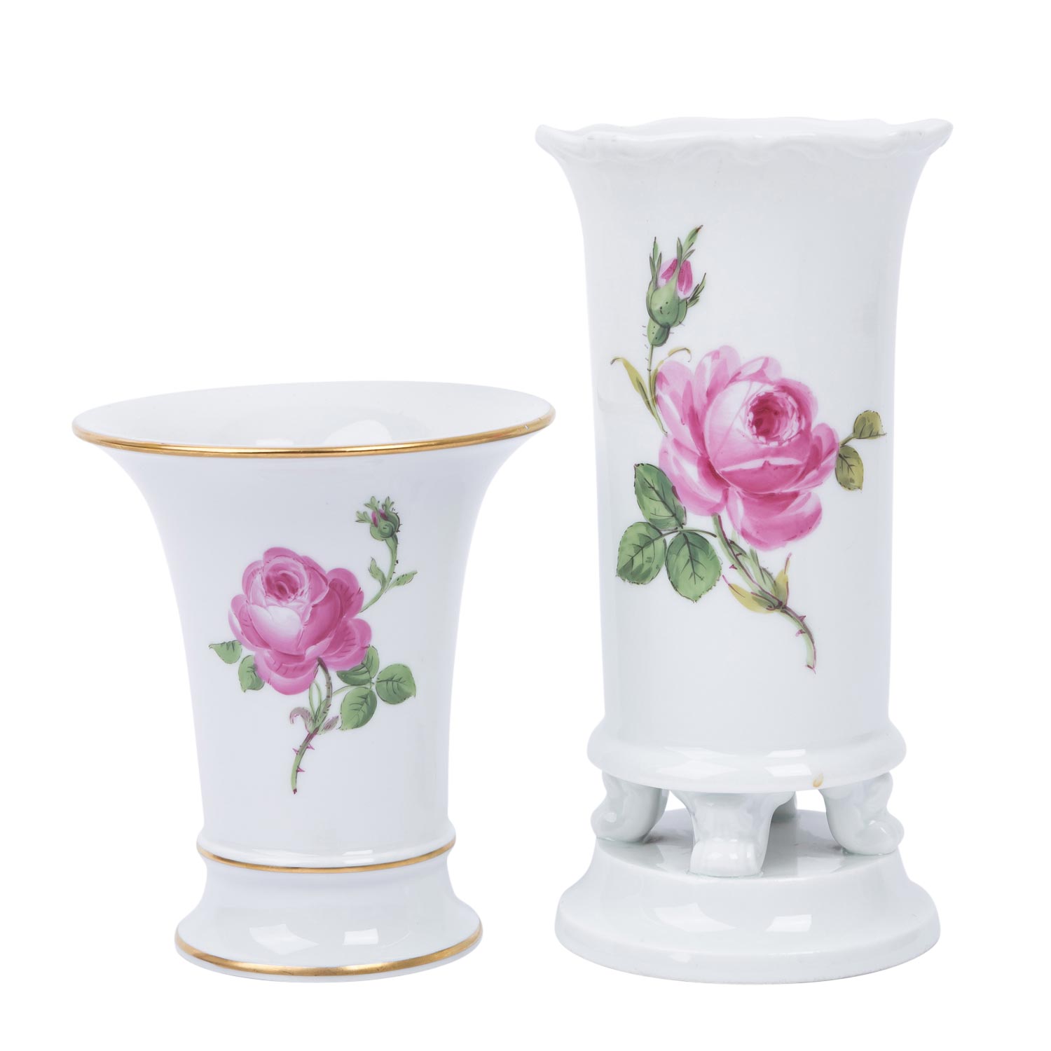 MEISSEN 5 Serviceteile 'Rote Rose', 2. Wahl, 20. Jh. - Image 3 of 5