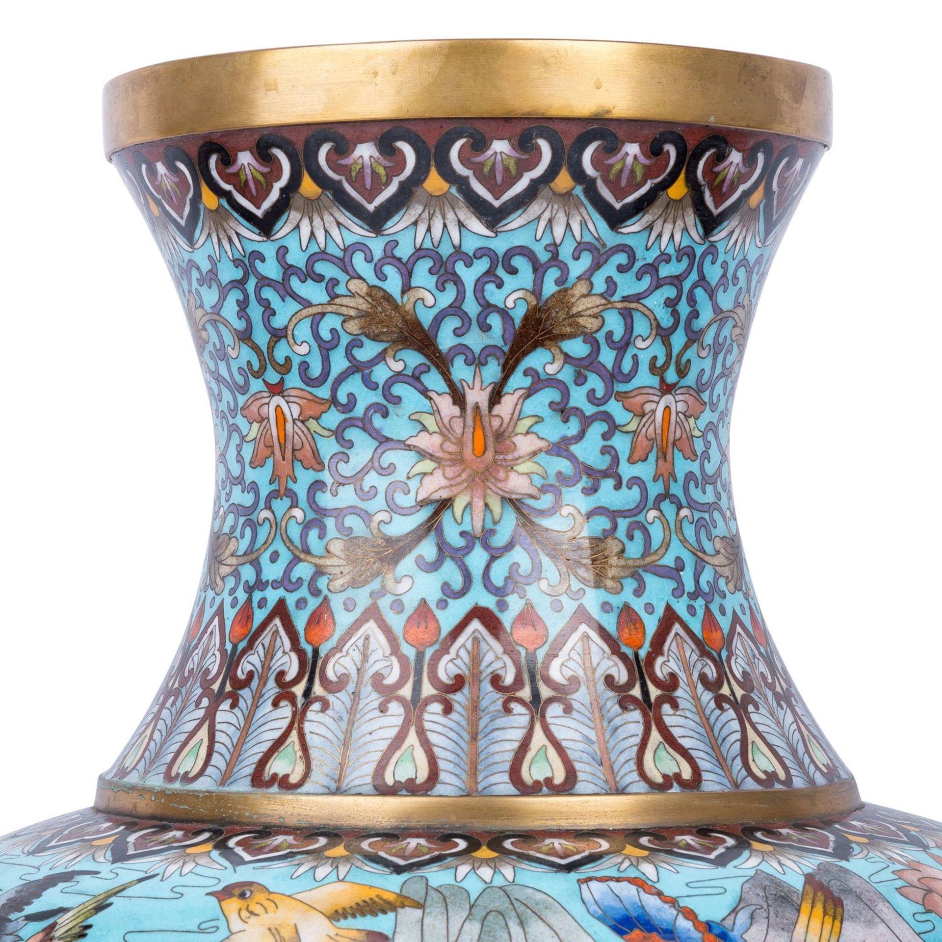 Cloisonné-Bodenvase. CHINA, 20. Jh., - Image 5 of 9