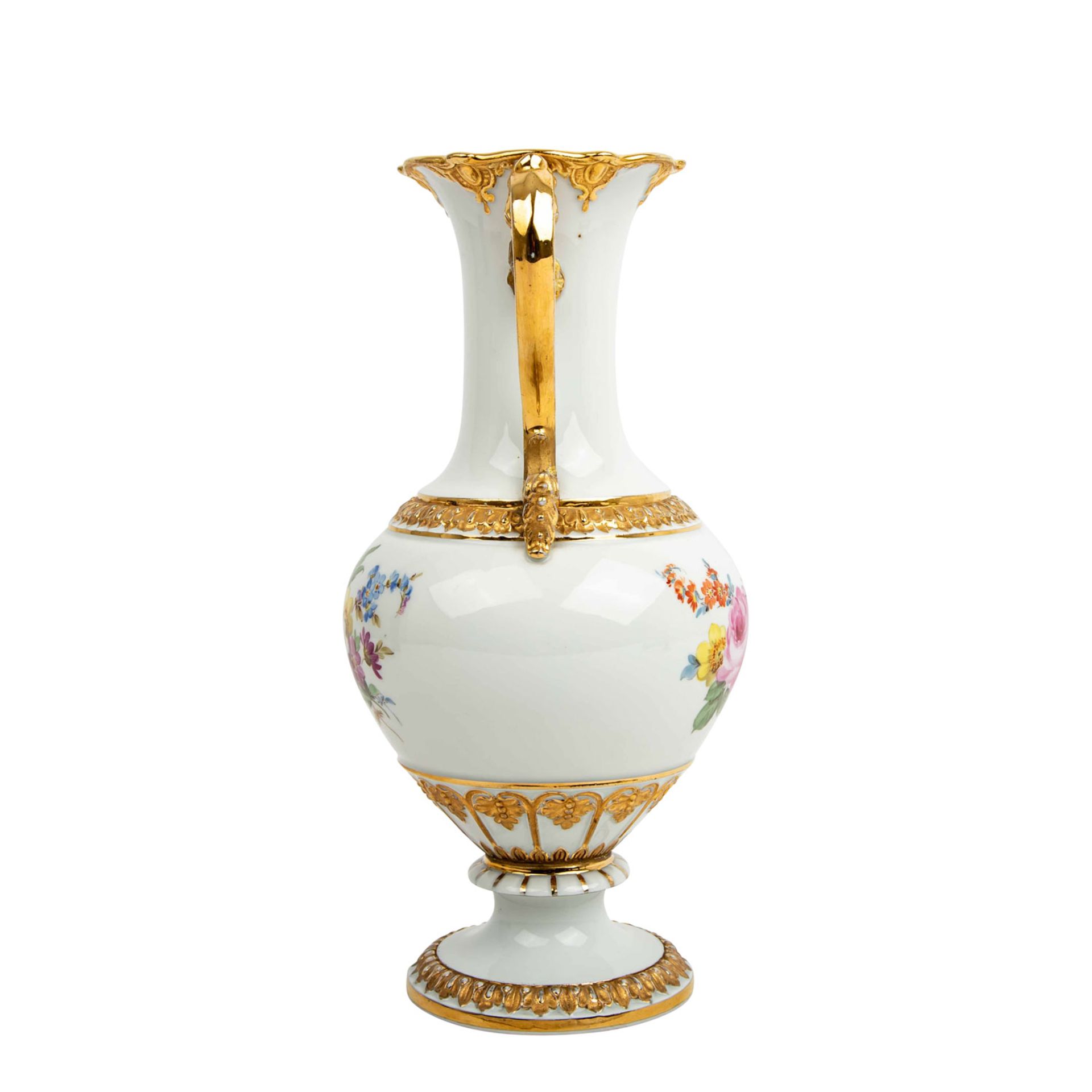 MEISSEN Prunkvase 'F-Form', 1. Wahl, vor 1924. - Image 4 of 6