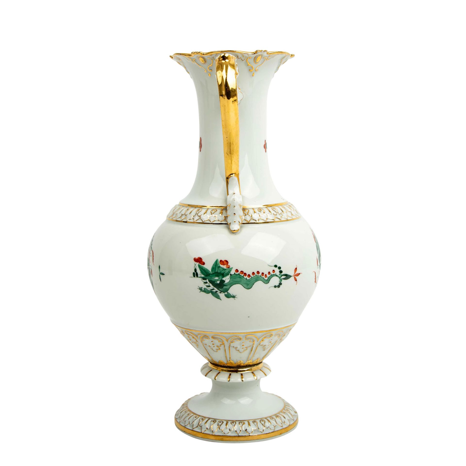 MEISSEN Prunkvase 'Hofdrache grün', 2. Wahl, 1924-1934. - Image 4 of 6