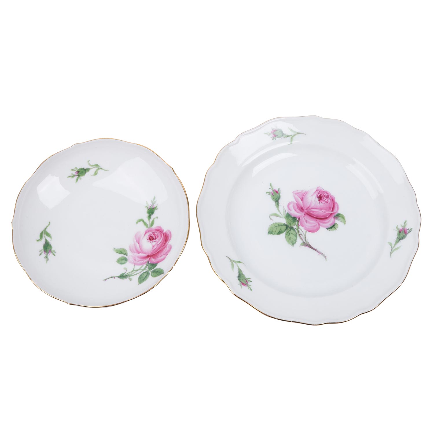 MEISSEN 5 Serviceteile 'Rote Rose', 2. Wahl, 20. Jh. - Image 2 of 5