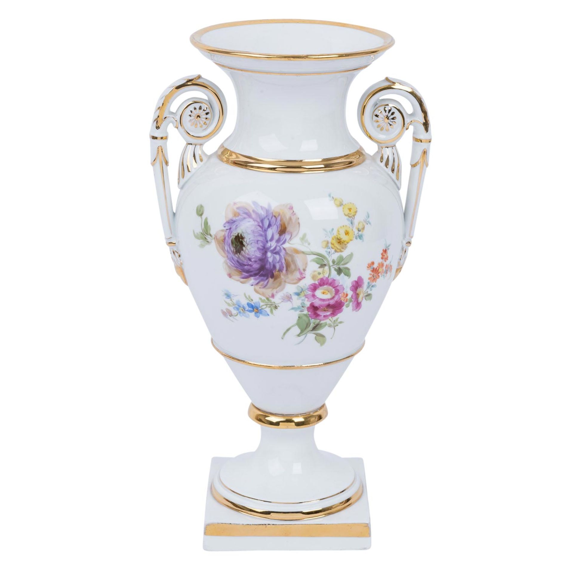 MEISSEN Amphorenvase, 1. Wahl, vor 1924.