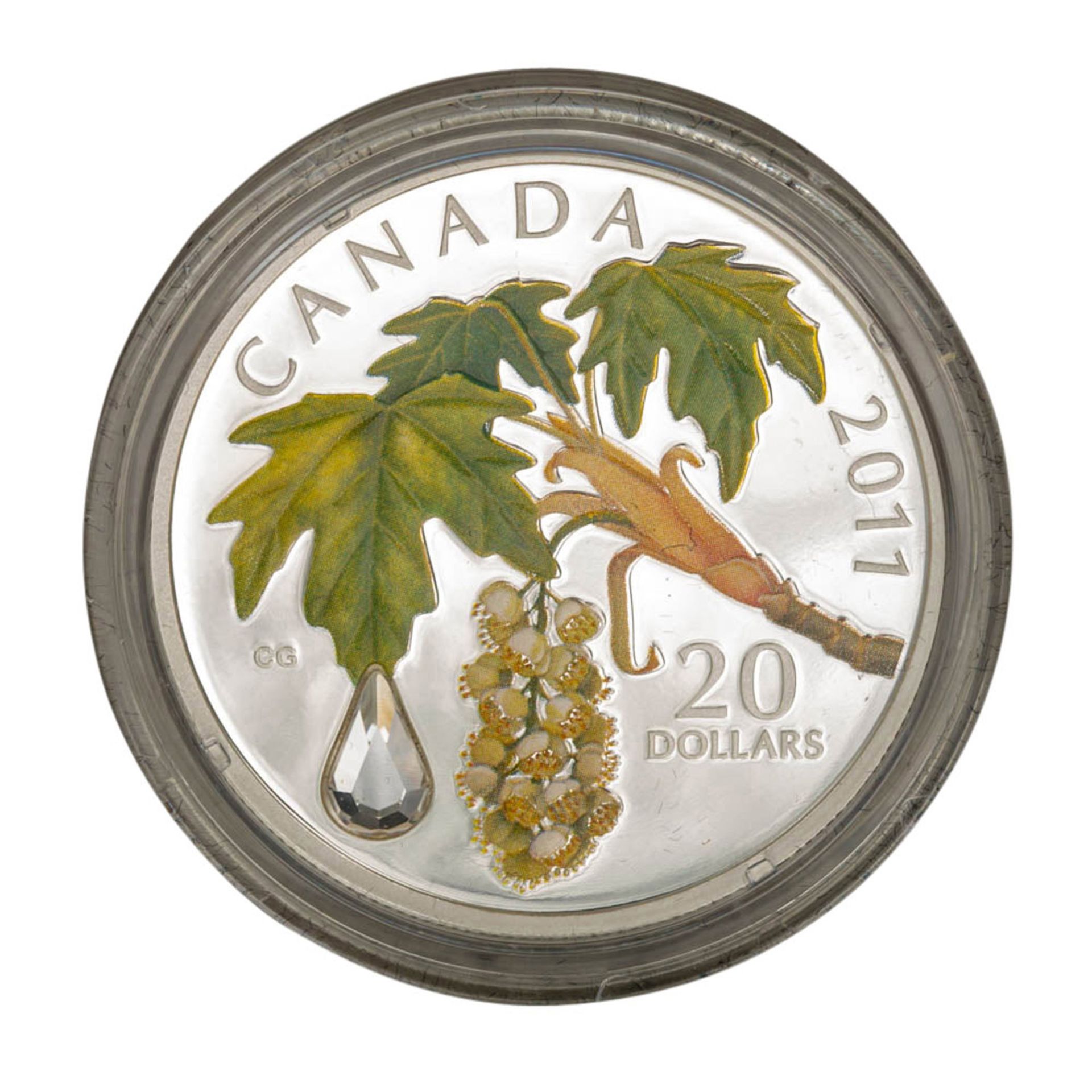 Kanada, 20 Dollars 2011mit Regentropfen aus Kristall!,  - Bild 2 aus 3