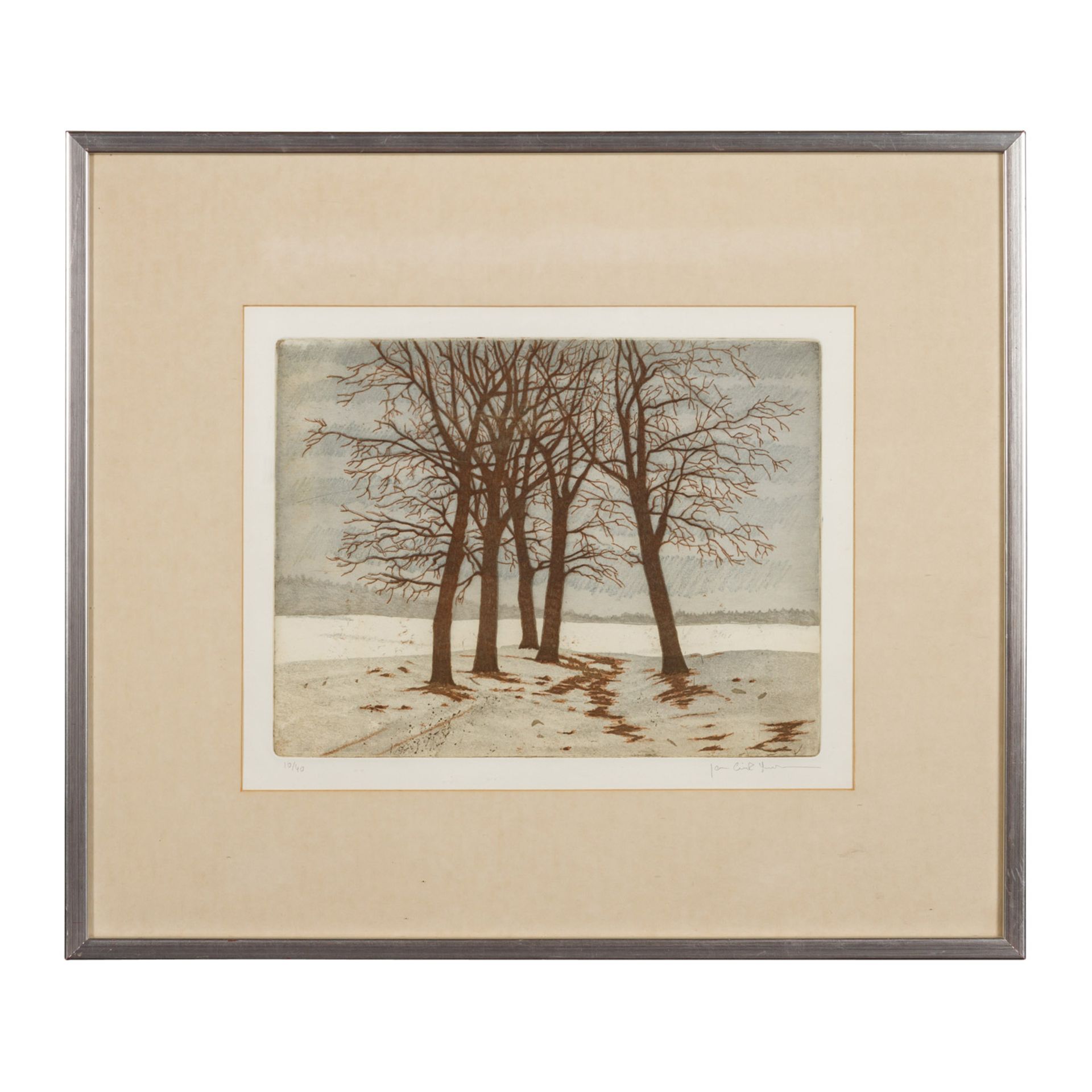 LJUNGGREN, REINHOLD (1920 - 2006), "Bäume in Winterlandschaft", - Image 2 of 6