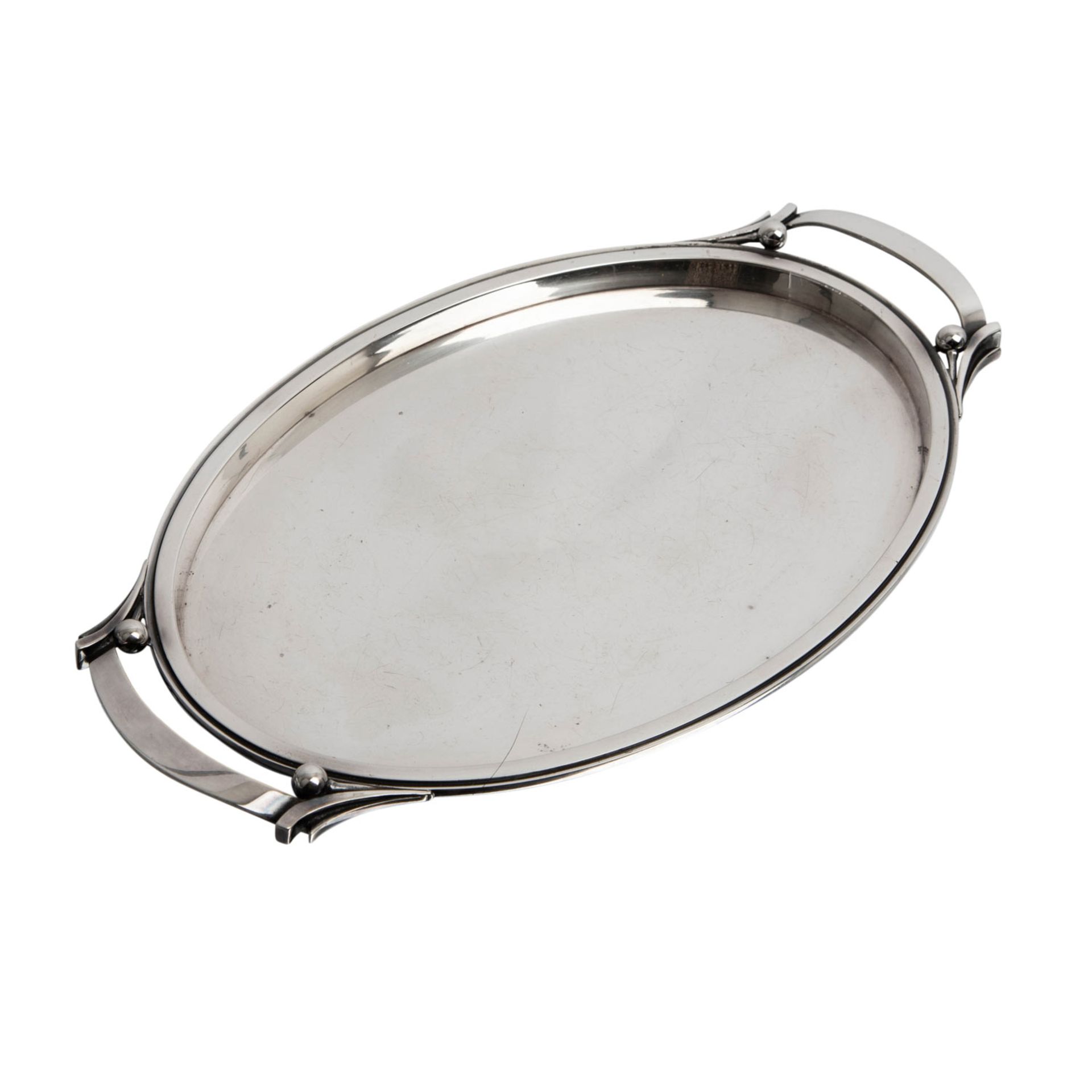 GEORG JENSEN kl. Tablett, 925 Silber, 20 Jh.,