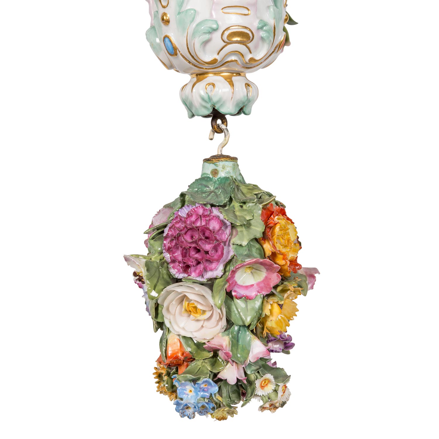 MEISSEN Kronleuchter mit reicher Blütenzier, 1860-1880 - Image 5 of 8