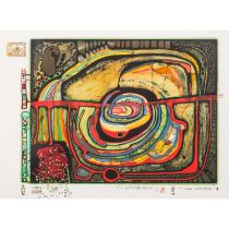 HUNDERTWASSER, FRIEDENSREICH (1928-2000), "Die fünfte Augenwaage"